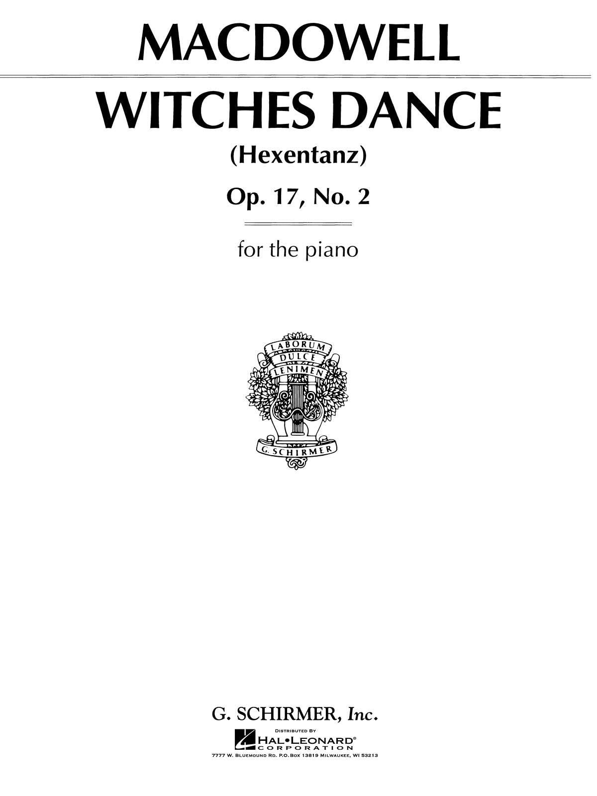 MacDowell: Witches' Dance, Op. 17, No. 2