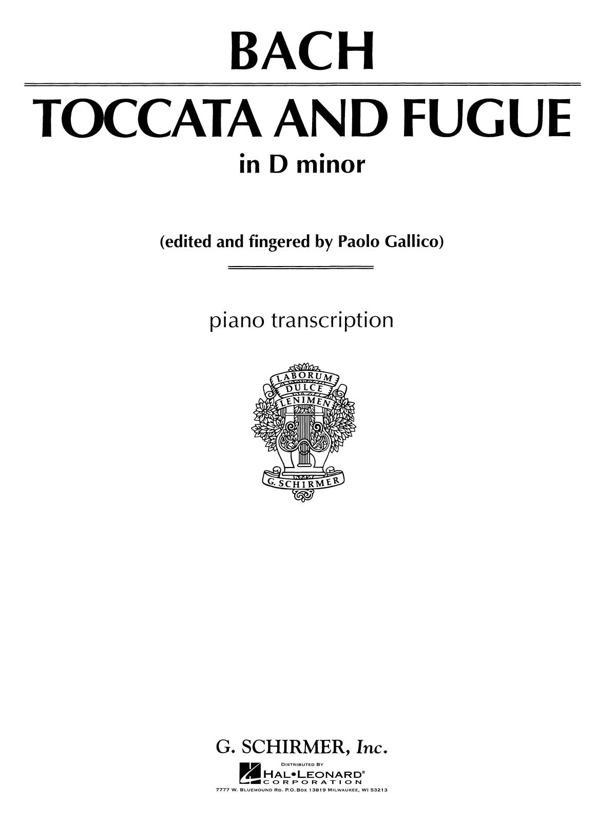 Bach: Toccata and Fugue in D Minor BWV565