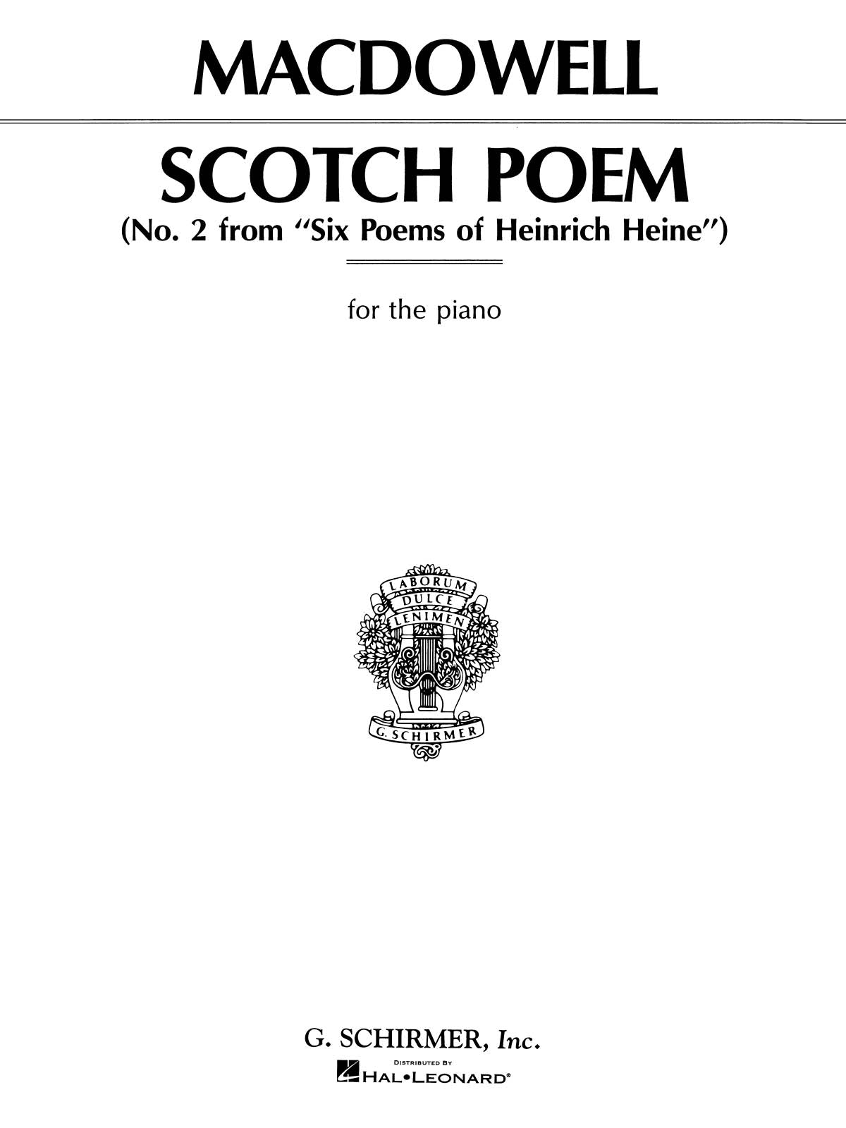 MacDowell: Scotch Poem, Op. 31, No. 2