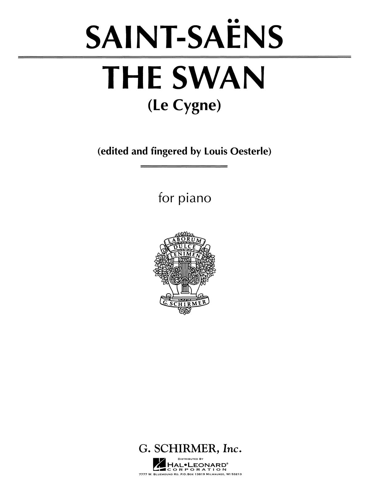 Saint-Saëns: Le Cygne (The Swan)