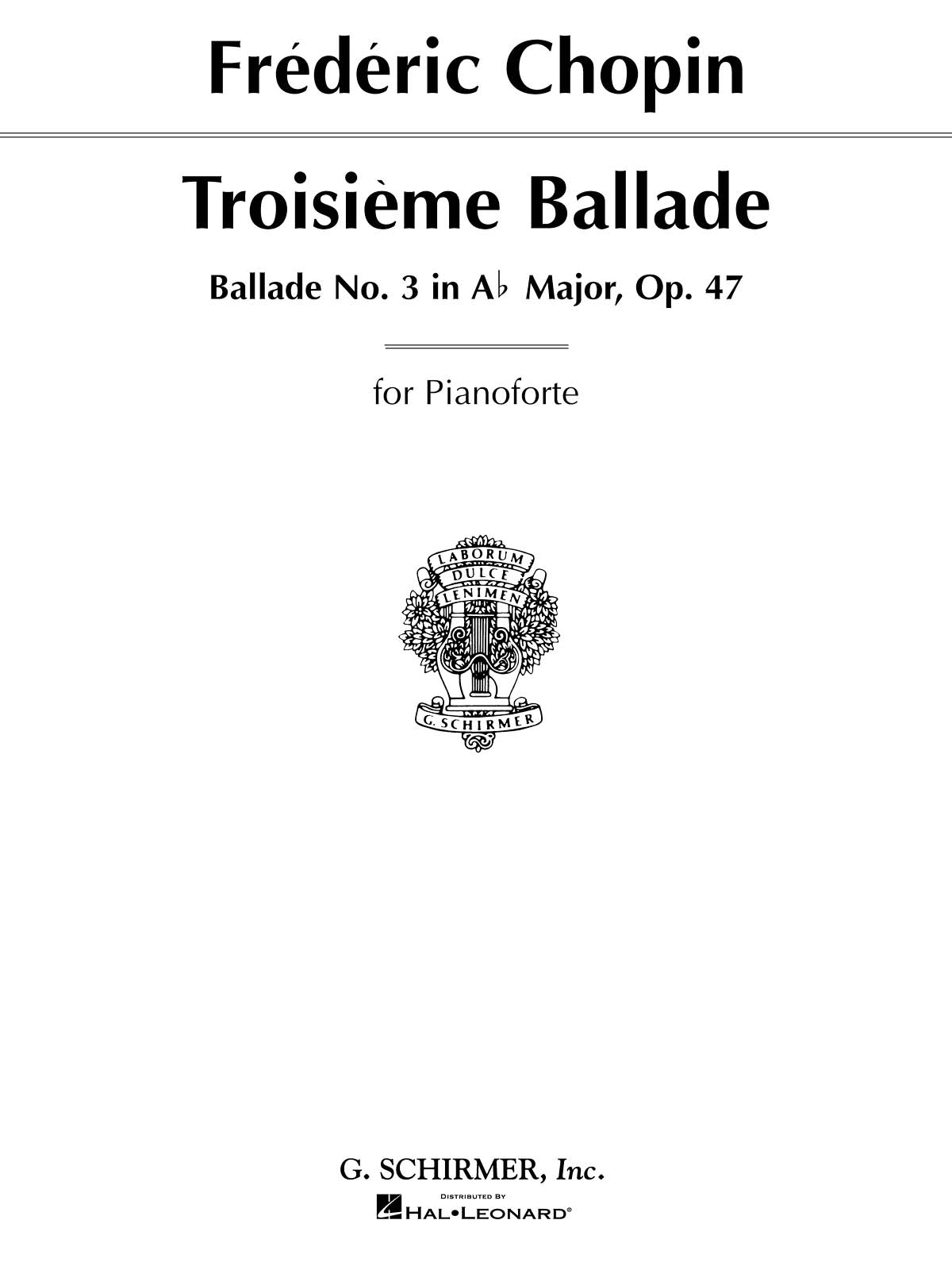 Chopin: Ballade No.3 In A Flat Major Op.47