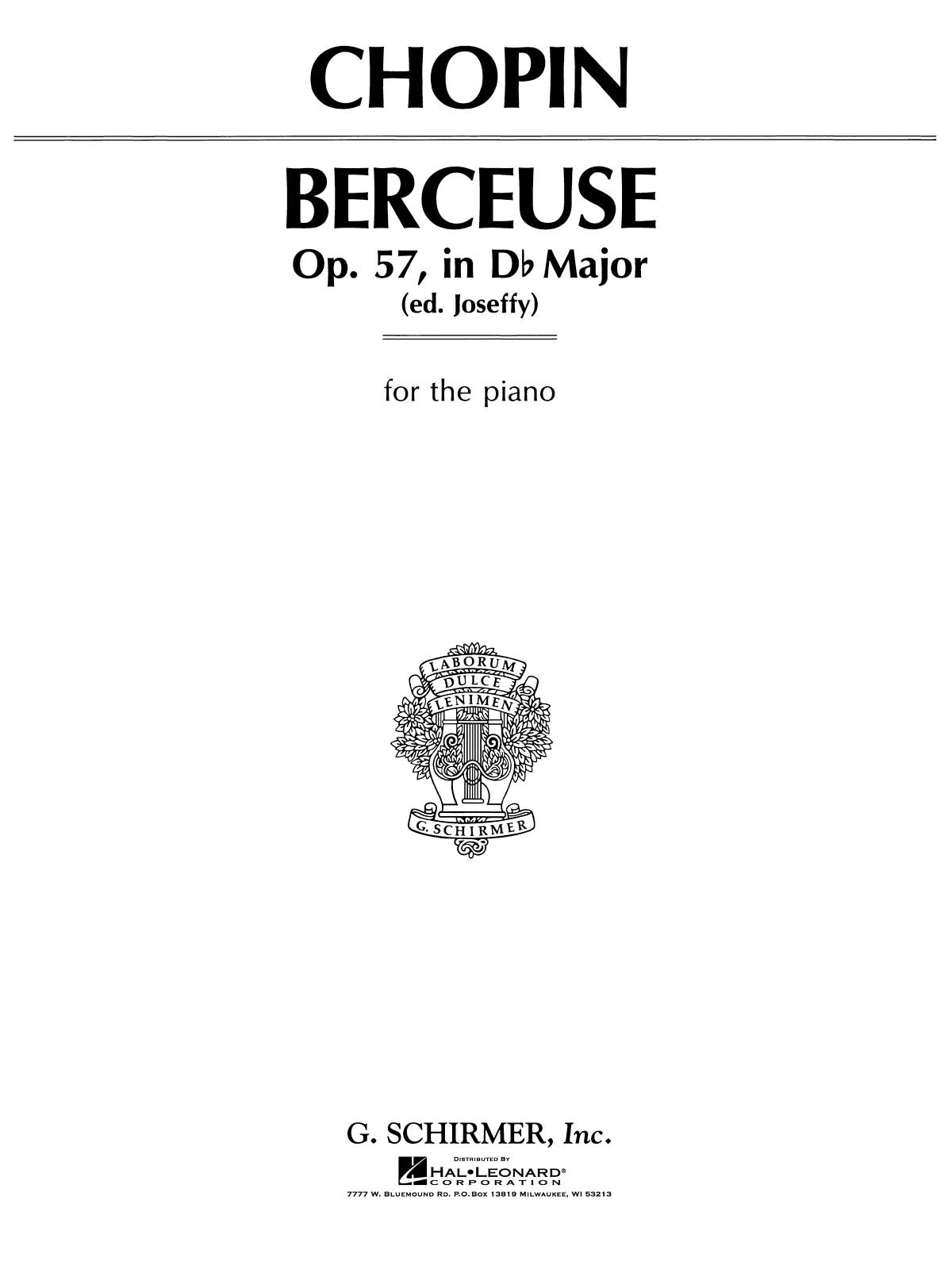 Chopin: Berceuse In D Flat Major Op.57