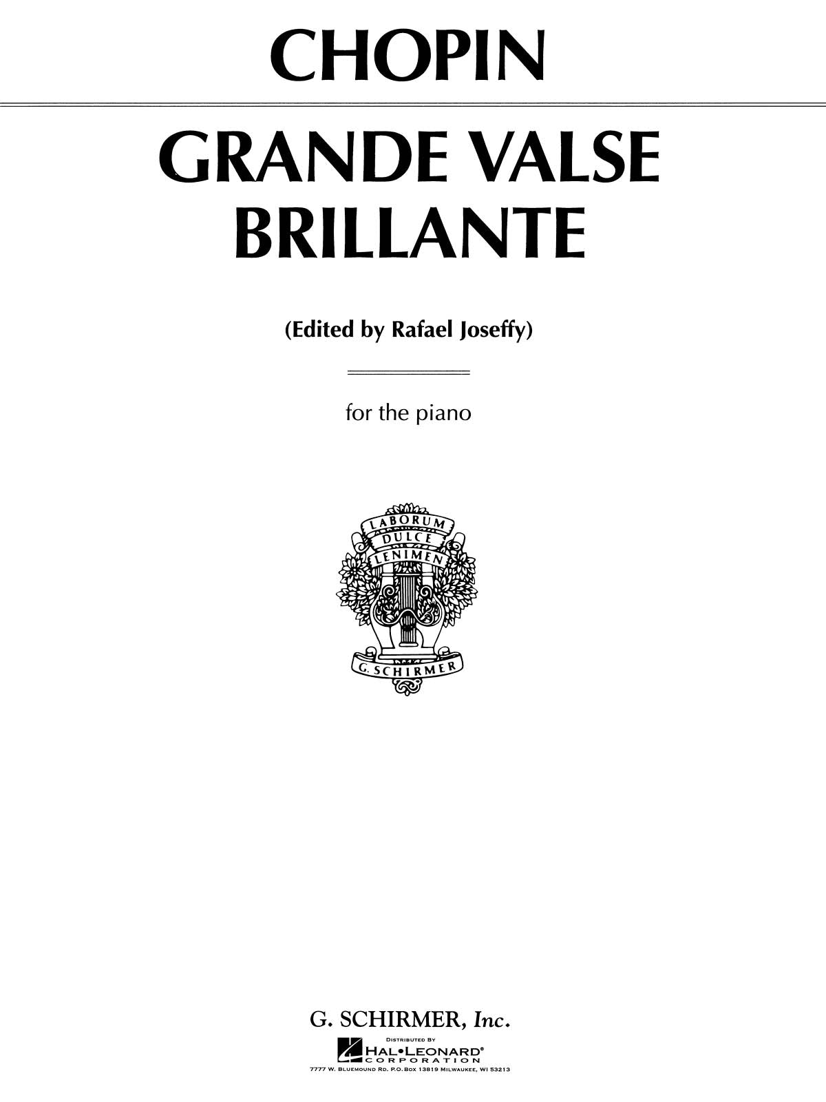 Chopin: Grande Valse Brillante In E Flat Op.18