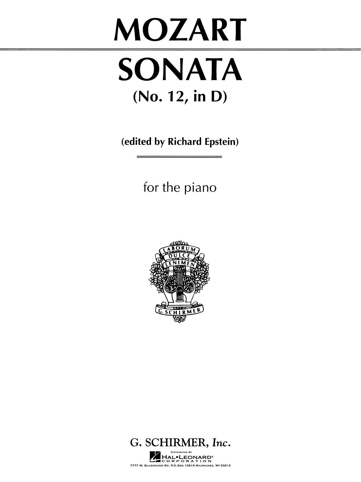 Mozart: Sonata No. 12 in D Major K311