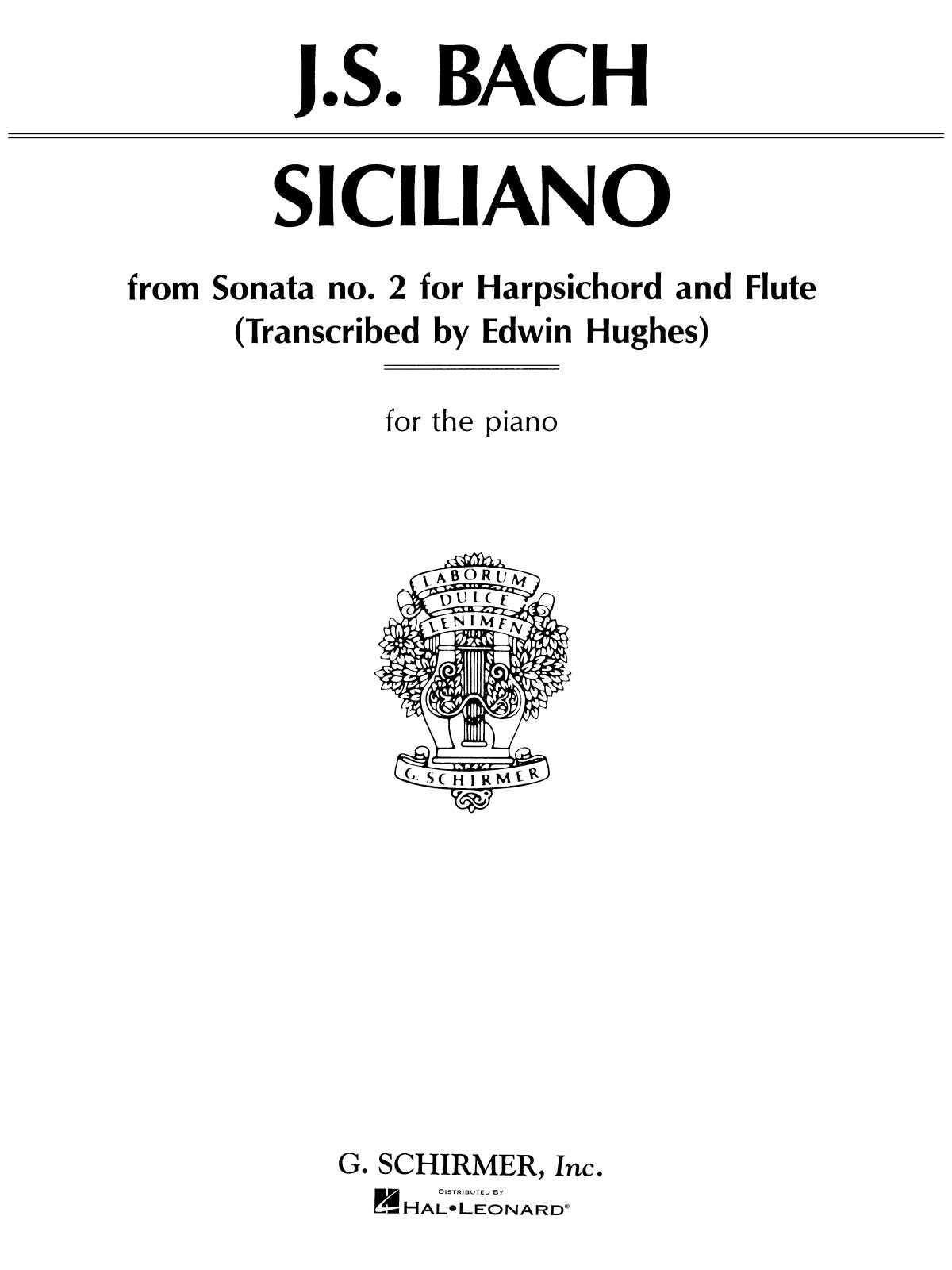 Bach: Siciliano Sonata No. 2