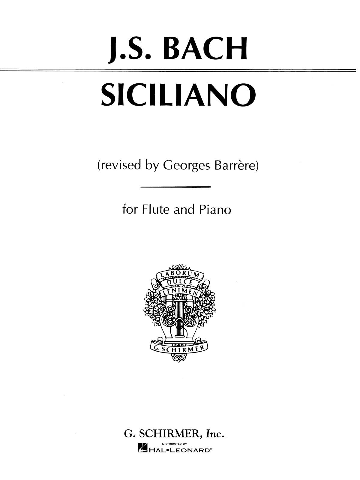 Bach: Siciliano Flute and Piano (from 2nd Flute Sonata)