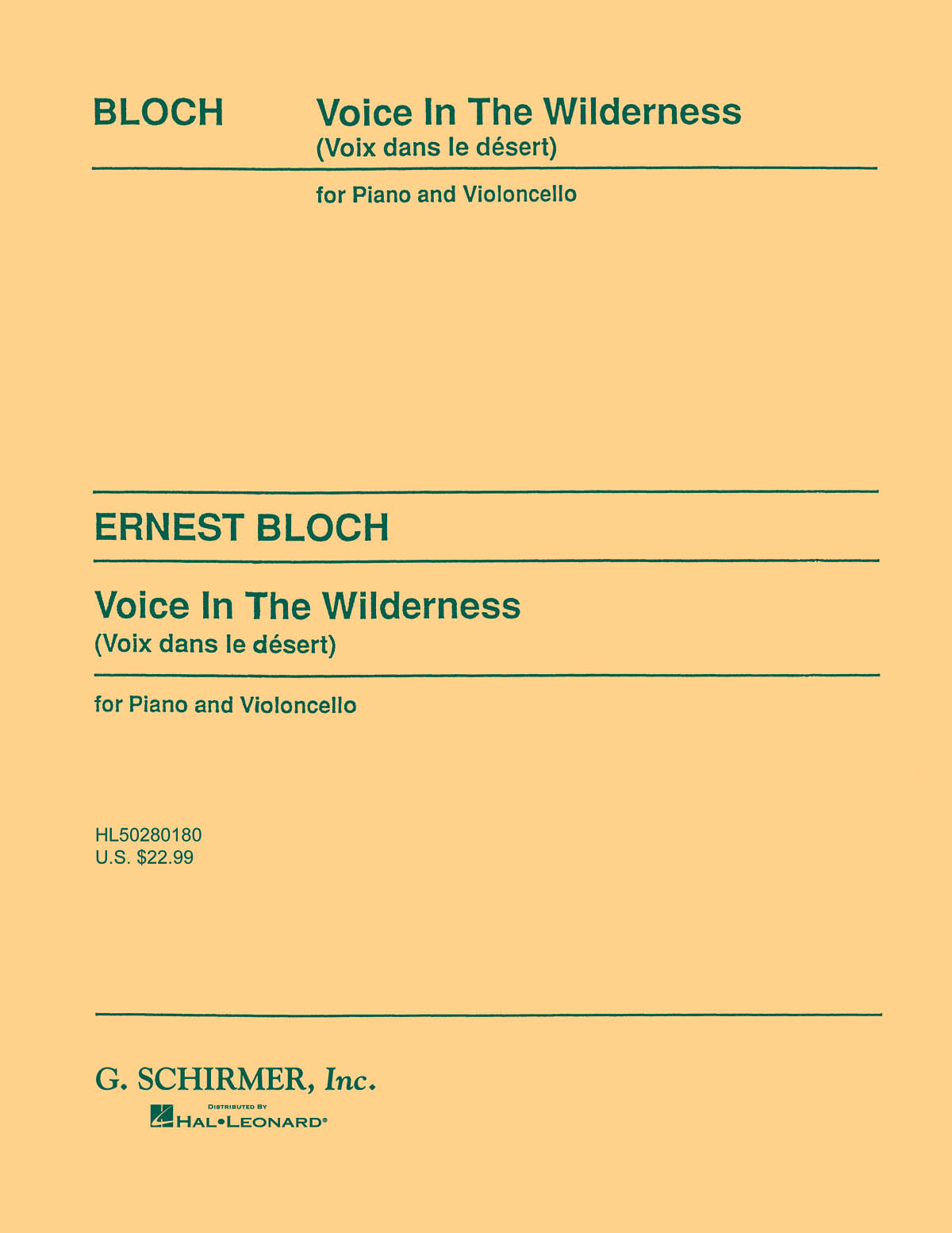 Bloch: Voice in the Wilderness