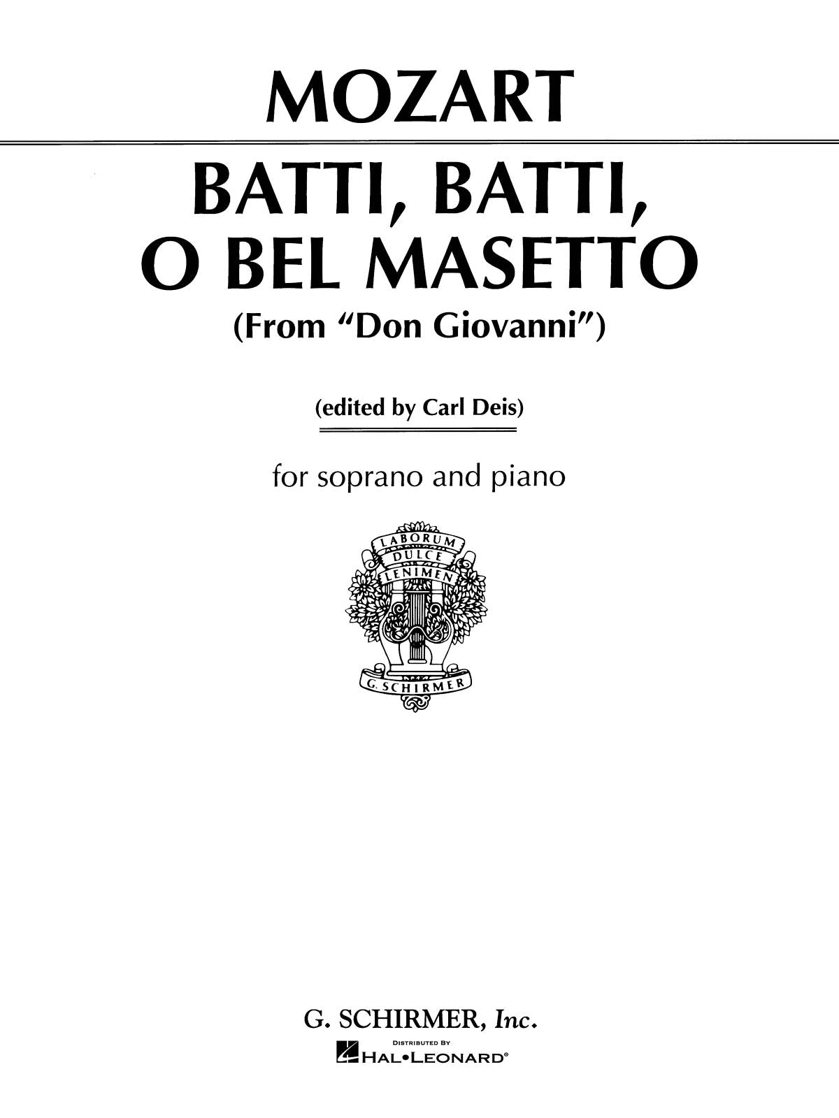Mozart: Batti, batti (from Don Giovanni)