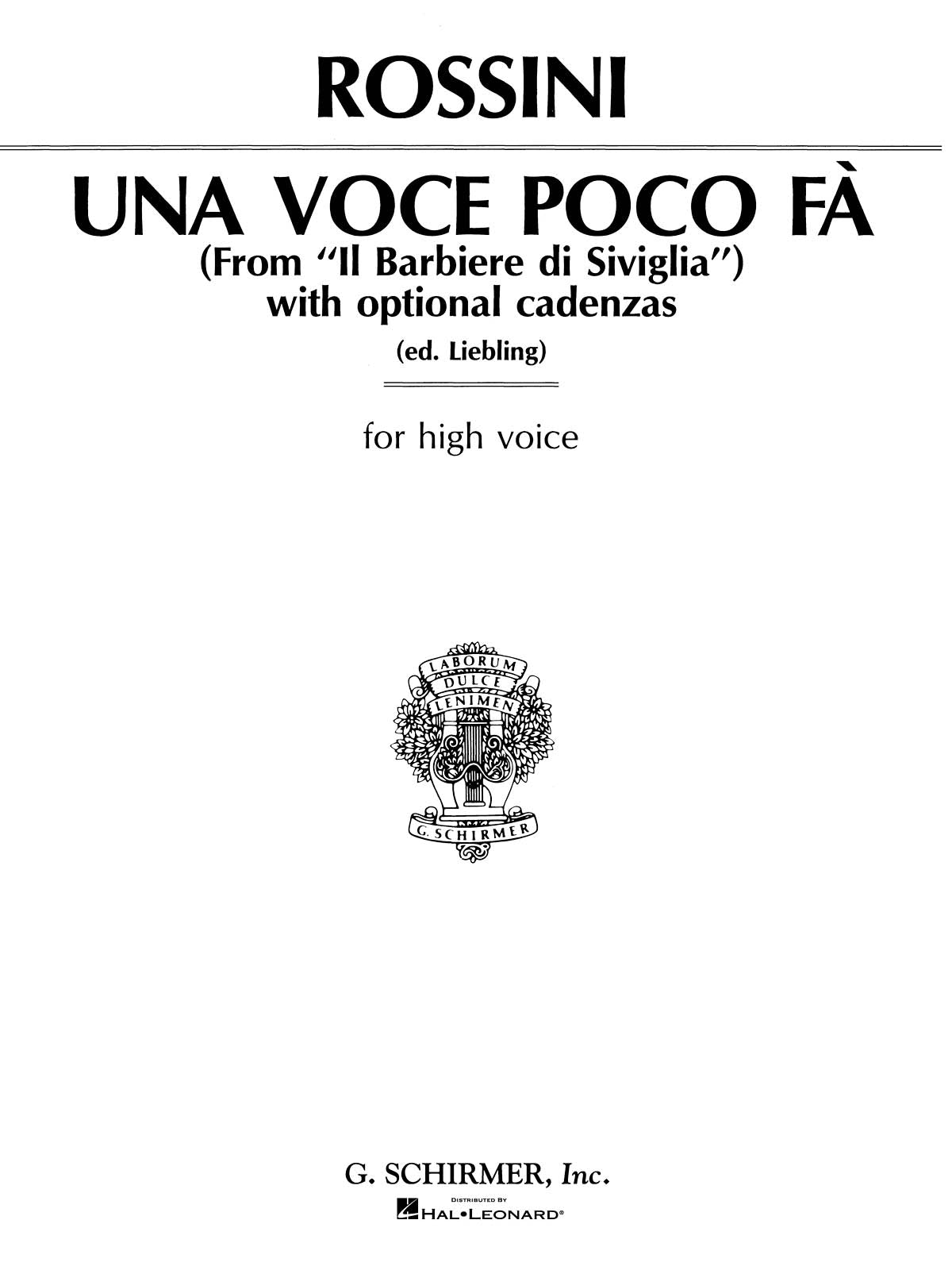 Rossini: Una voce poco fa (from Il barbiere di Siviglia)