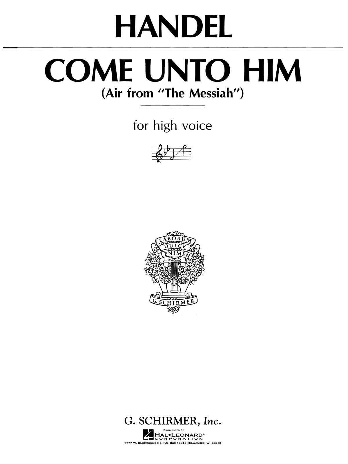 Händel: Come Unto Him