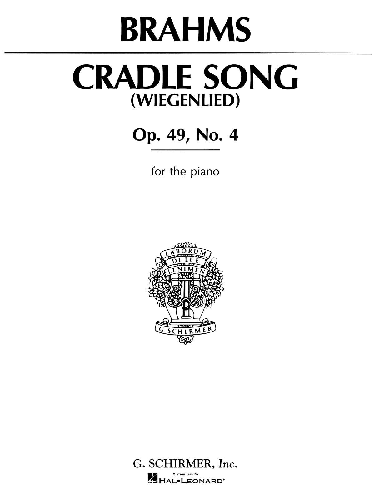 Brahms: Cradle Song