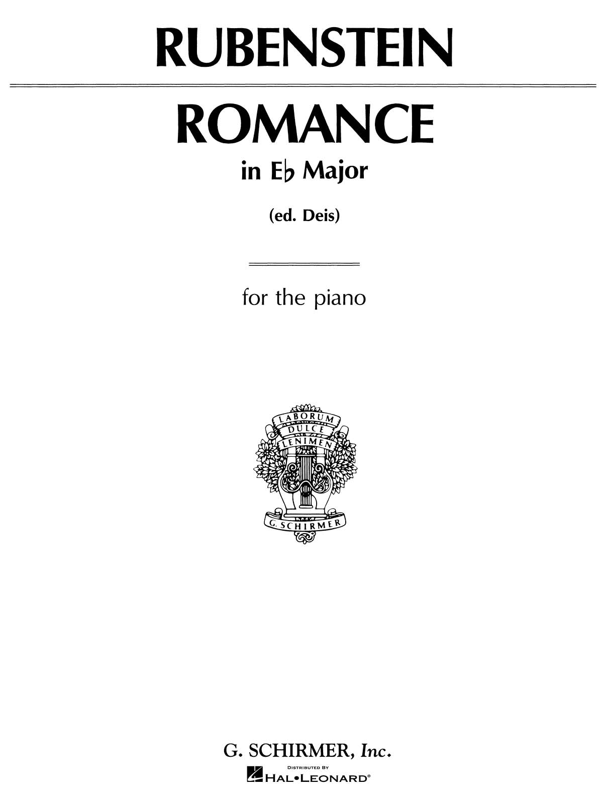 Rubinstein: Romance, Op. 44 in Eb Major