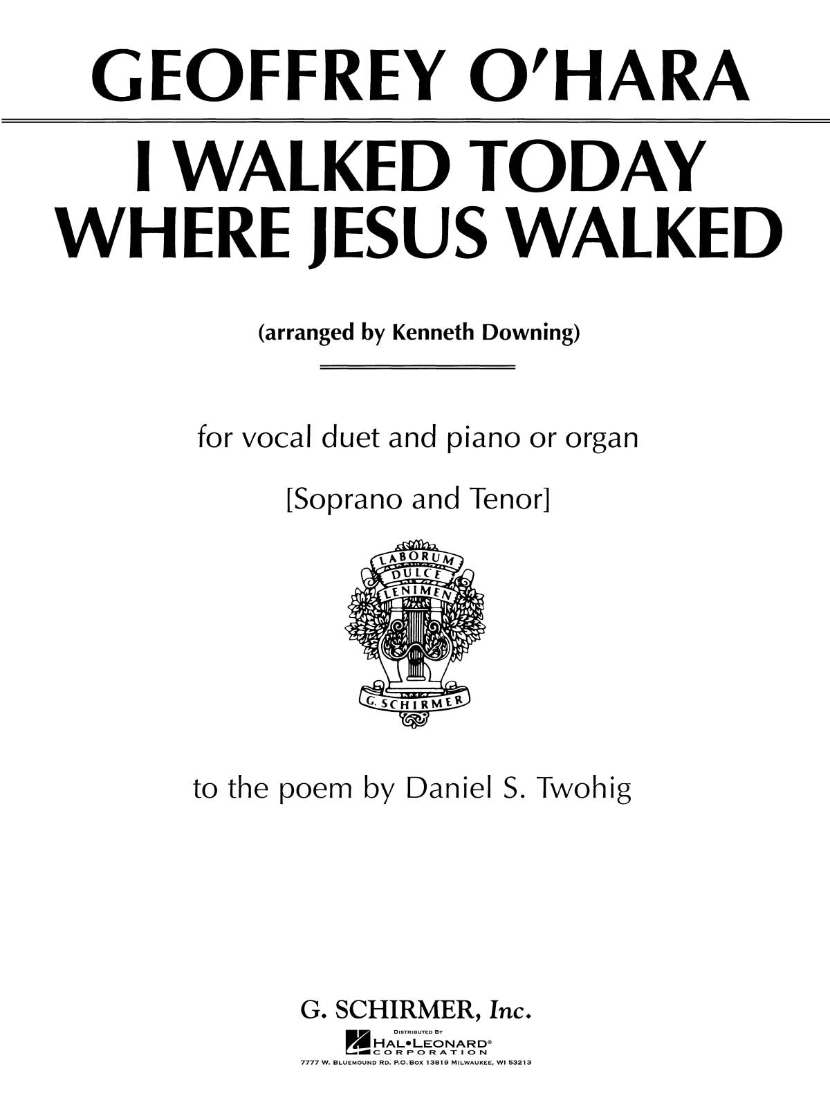O'Hara: I Walked Today Where Jesus Walked