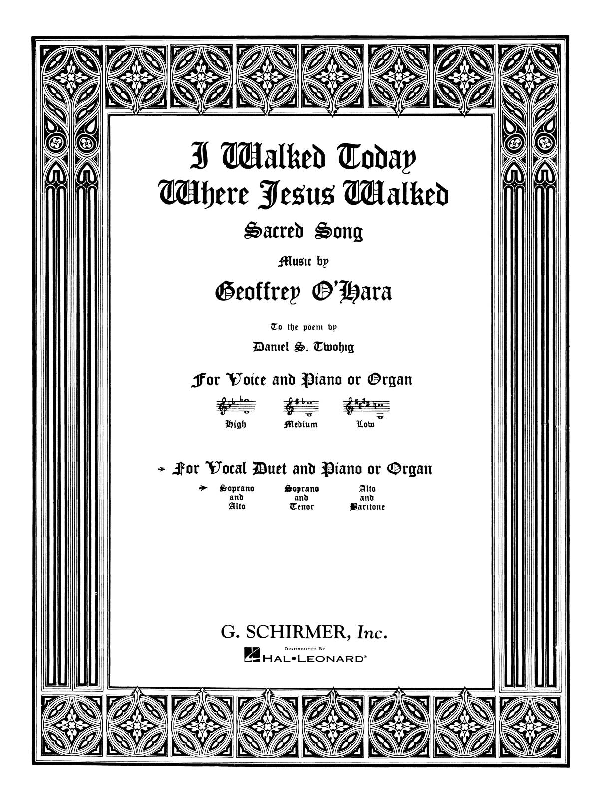 O'Hara: I Walked Today Where Jesus Walked