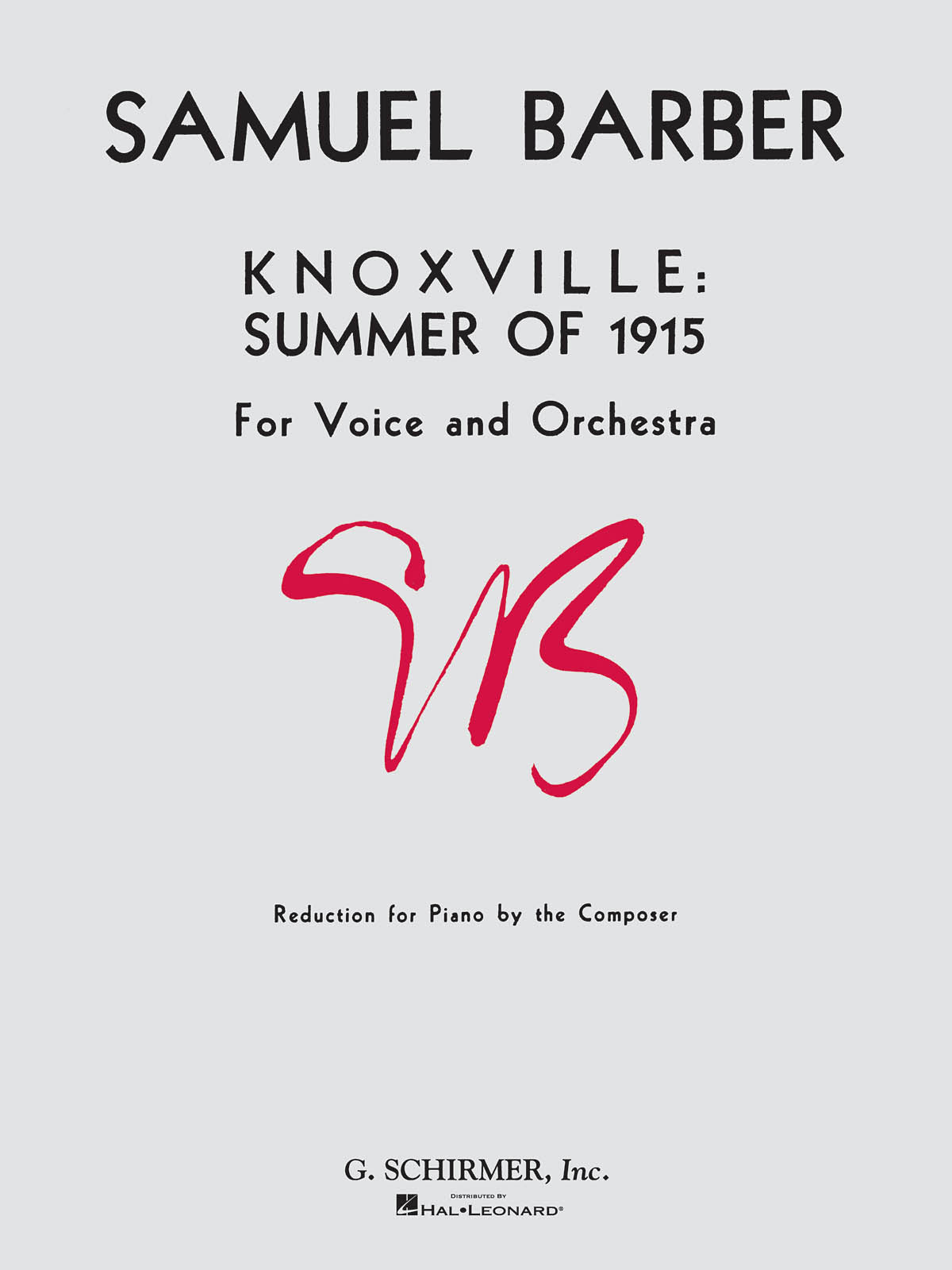 Barber: Knoxville: Summer of 1915