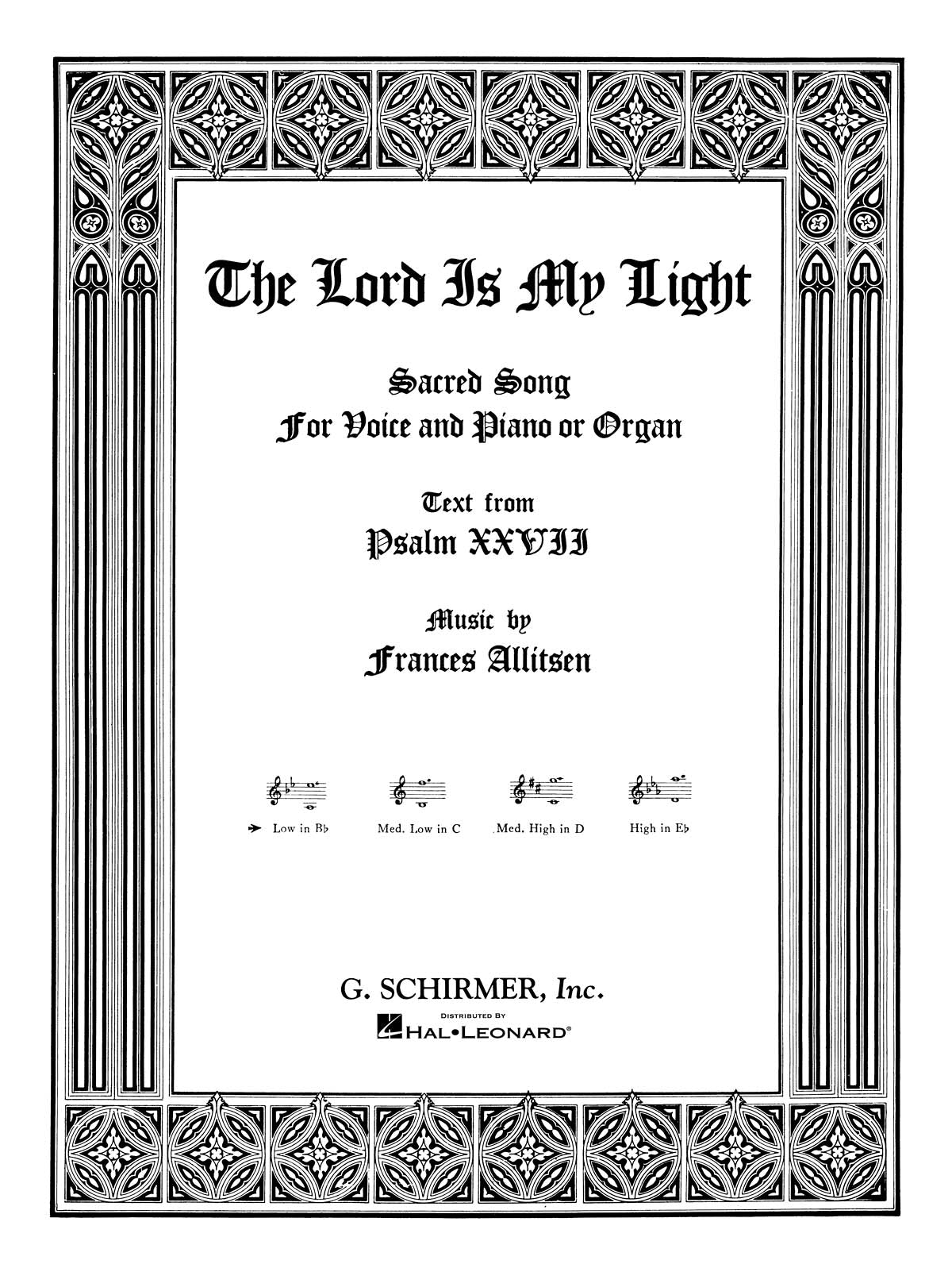 Allitsen: The Lord Is My Light