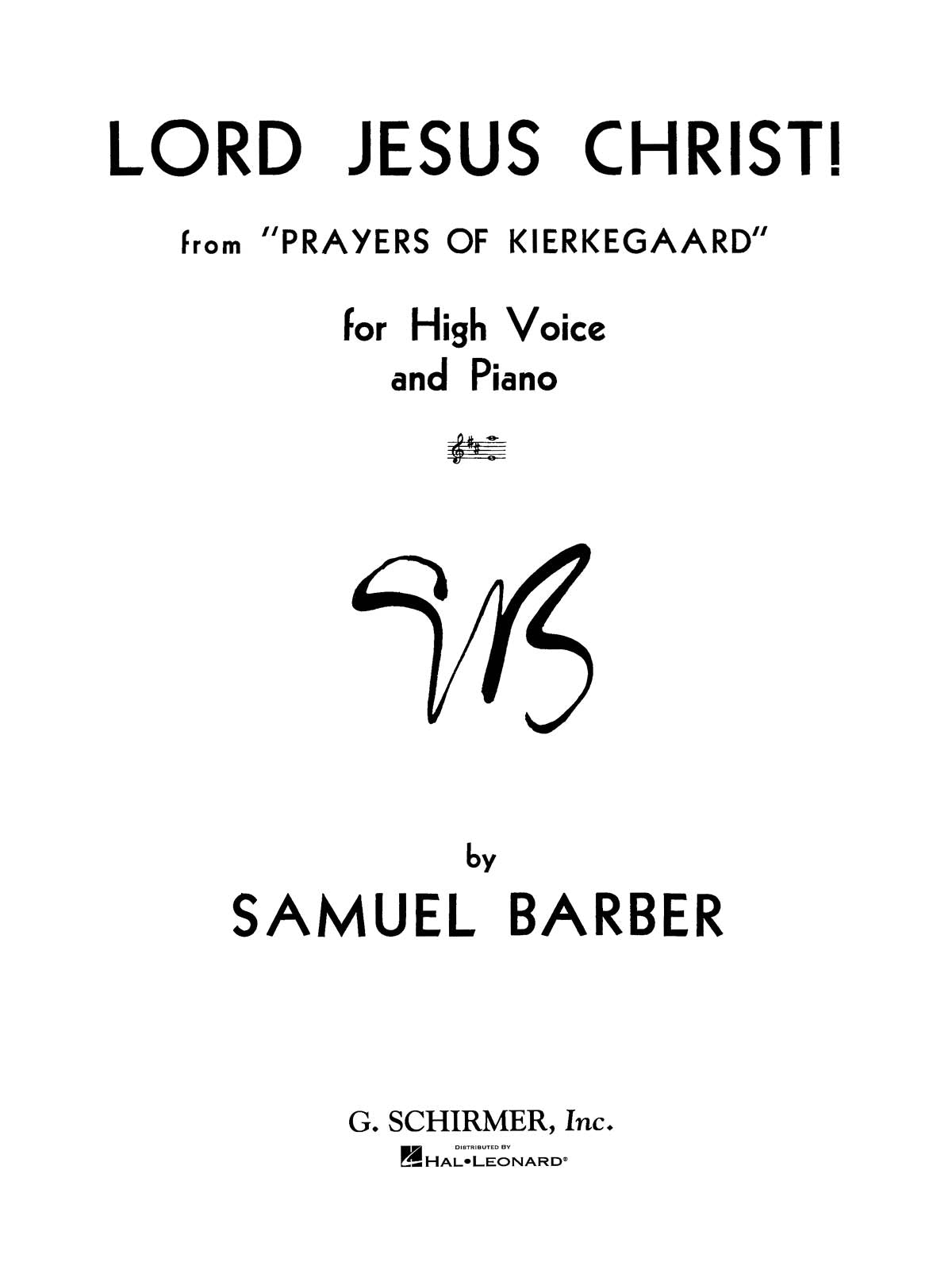 Barber: Lord Jesus Christ from Prayers of Kierkegaard