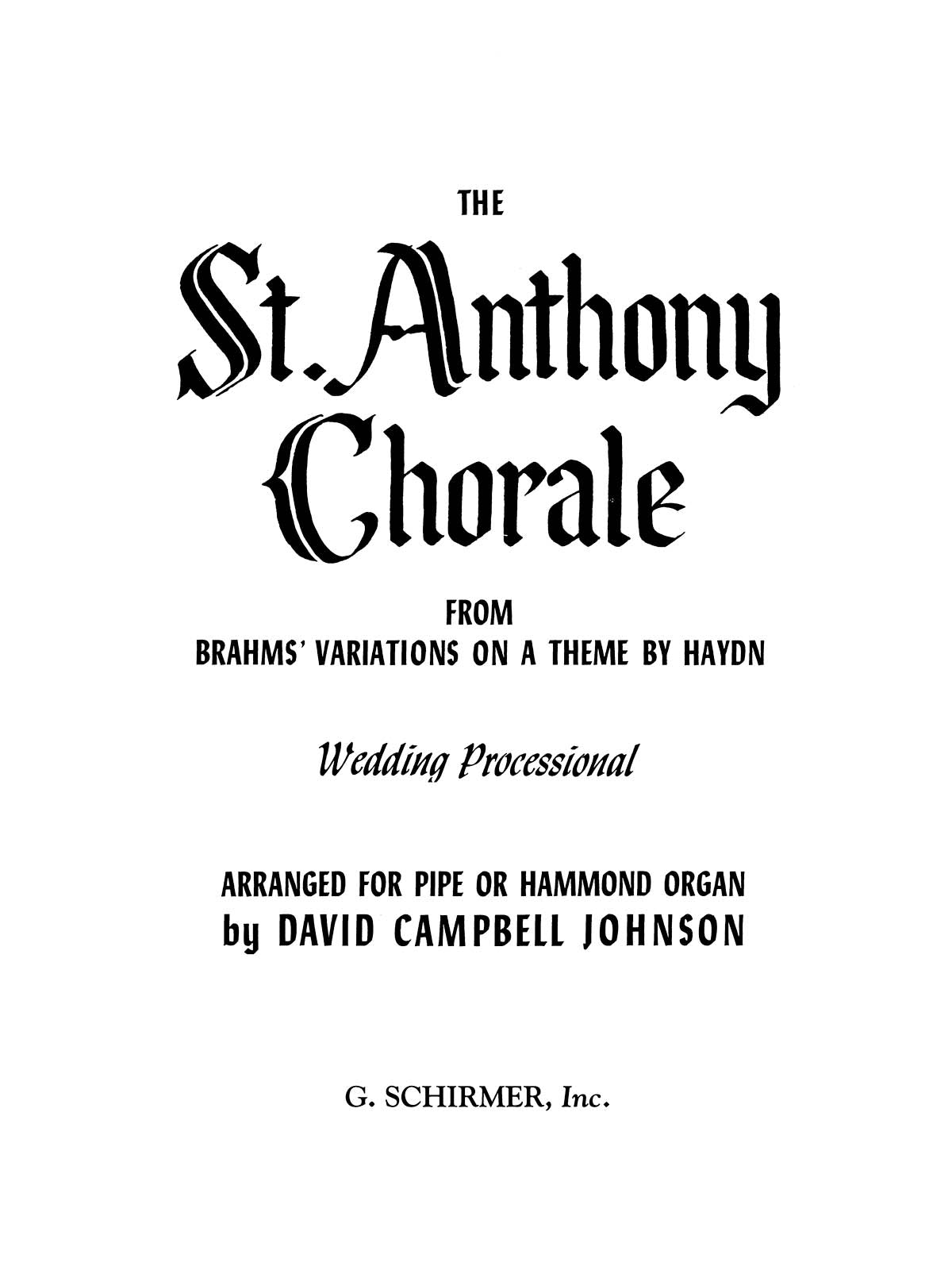 Brahms: St. Anthony Chorale