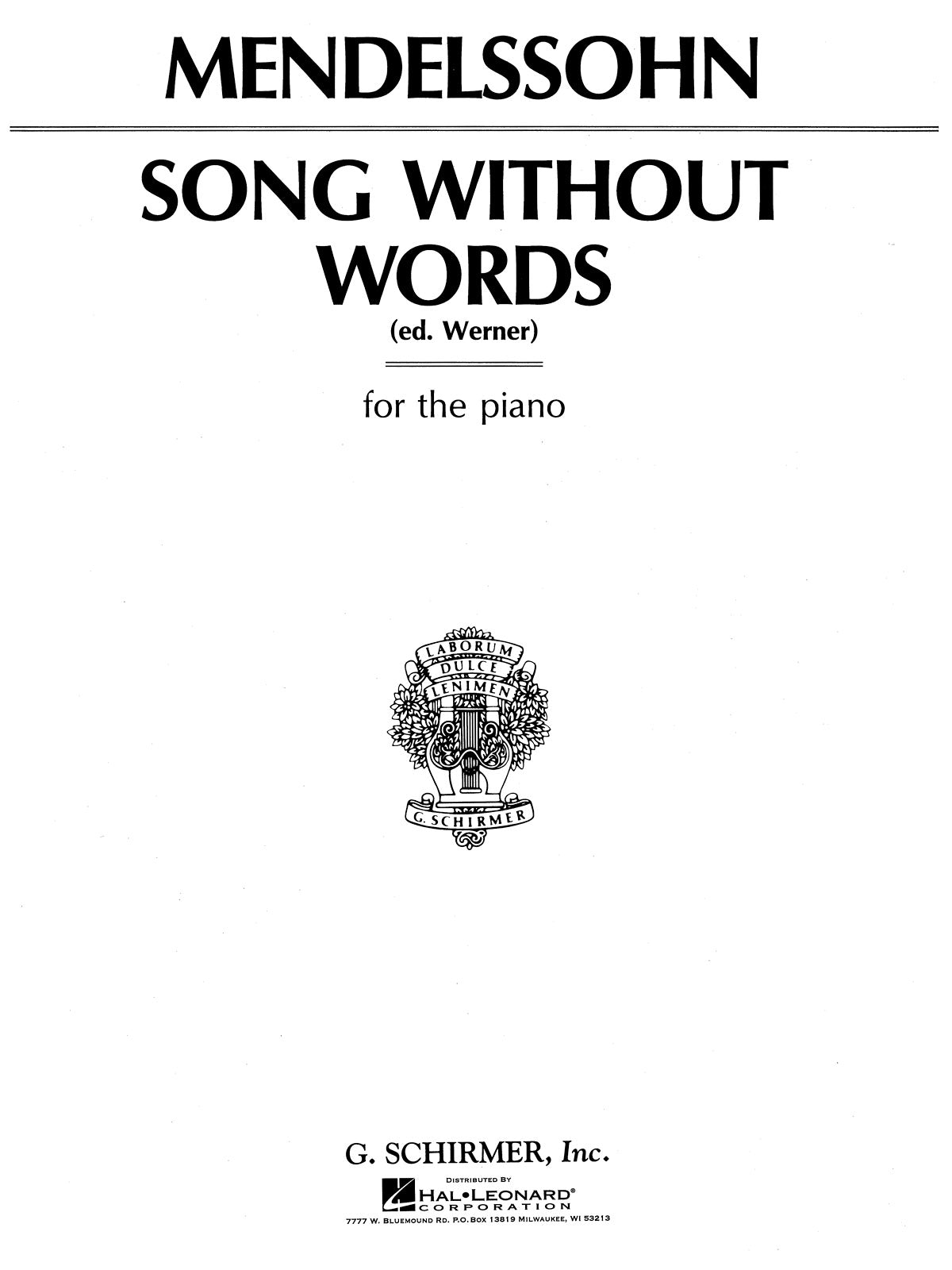 Mendelssohn: Song Without Words