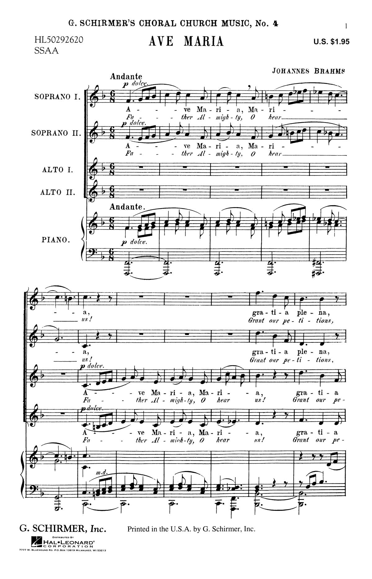 Brahms: Ave Maria