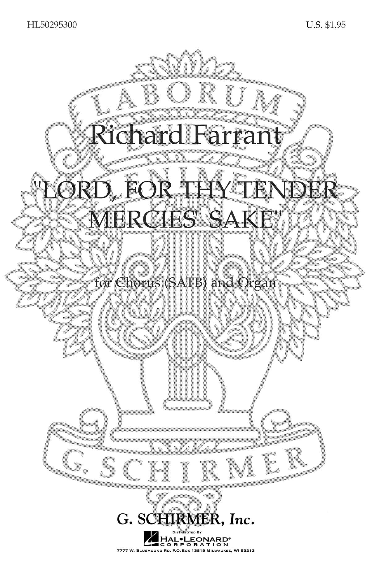 Farrant: Lord For Thy Tender Mercies Sake With Organ