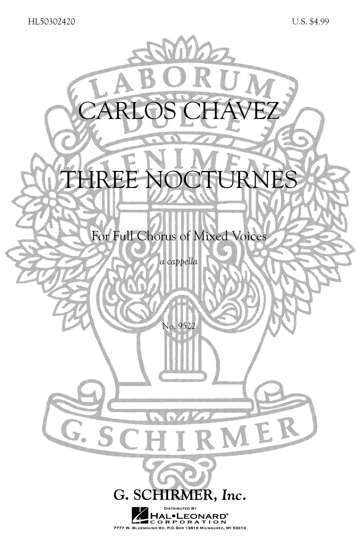 Chàvez: 3 Nocturnes A Cappella