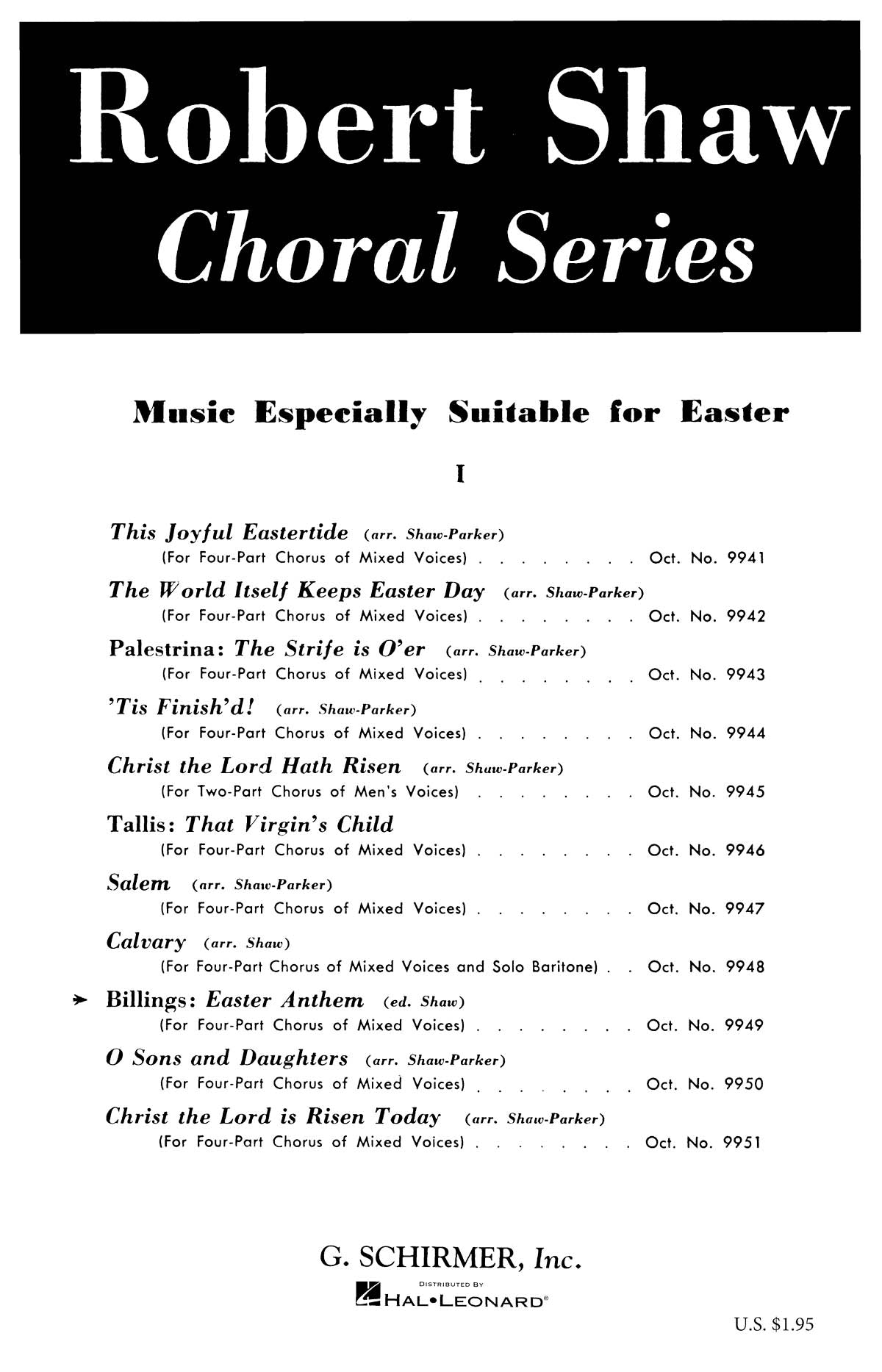 Billings: Easter Anthem