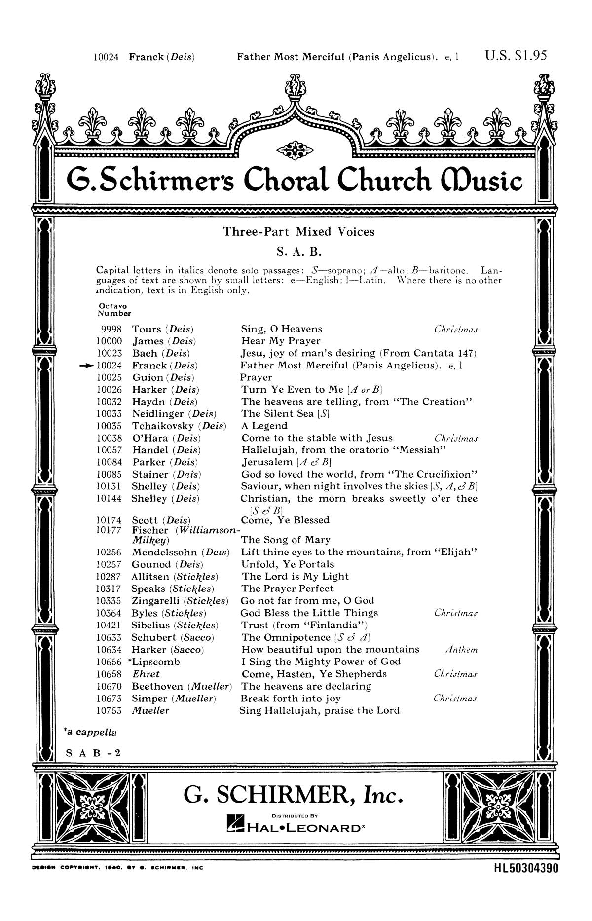 Franck: Panis Angelicus
