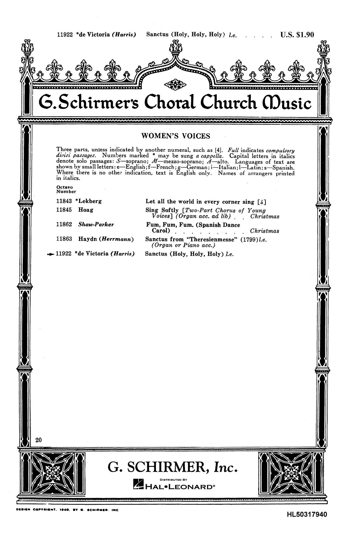 Victoria: Sanctus (Holy Holy Holy)