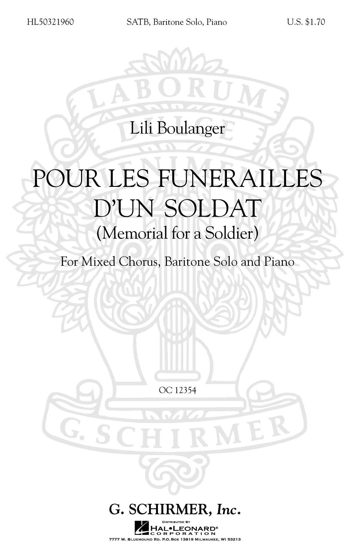 Boulanger: Pour les Funerailles d'un Soldat