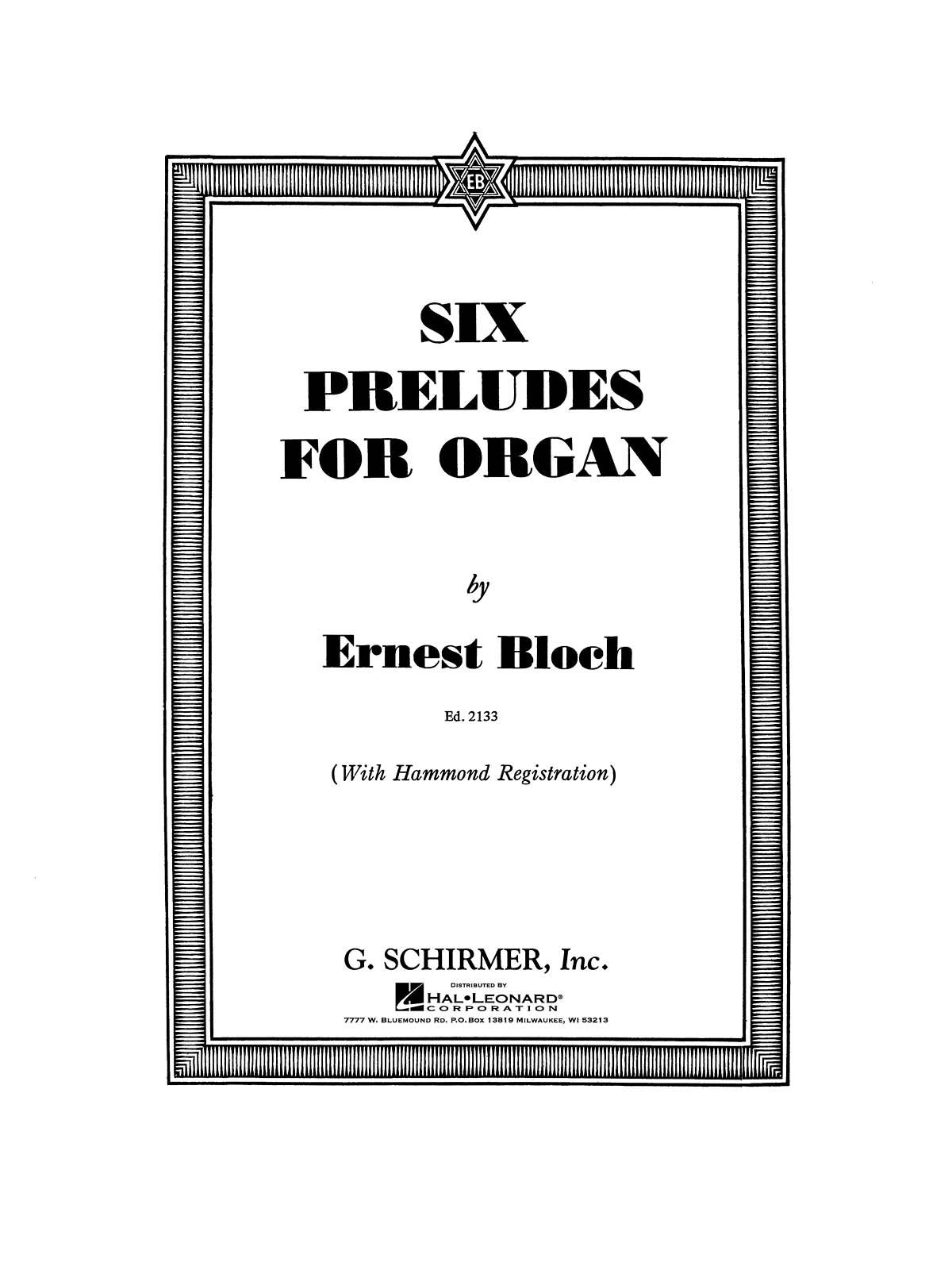 Bloch: 6 Preludes