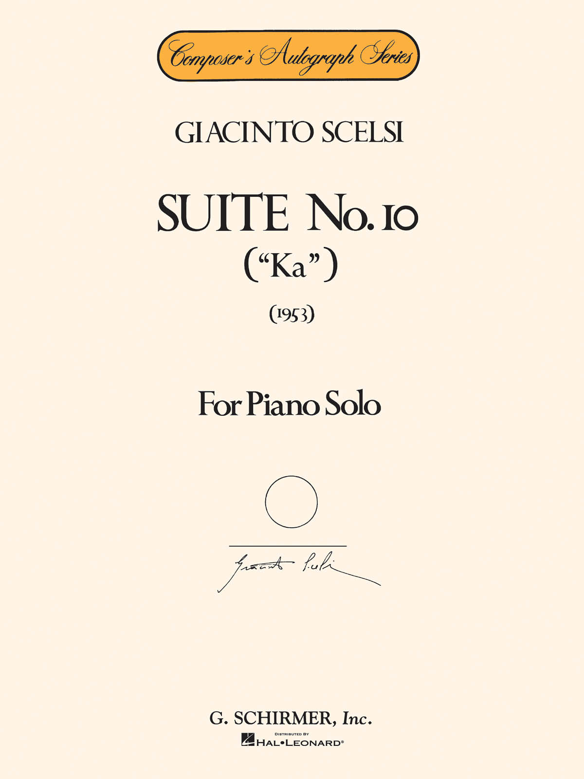Scelsi: Suite No. 10 (1953)