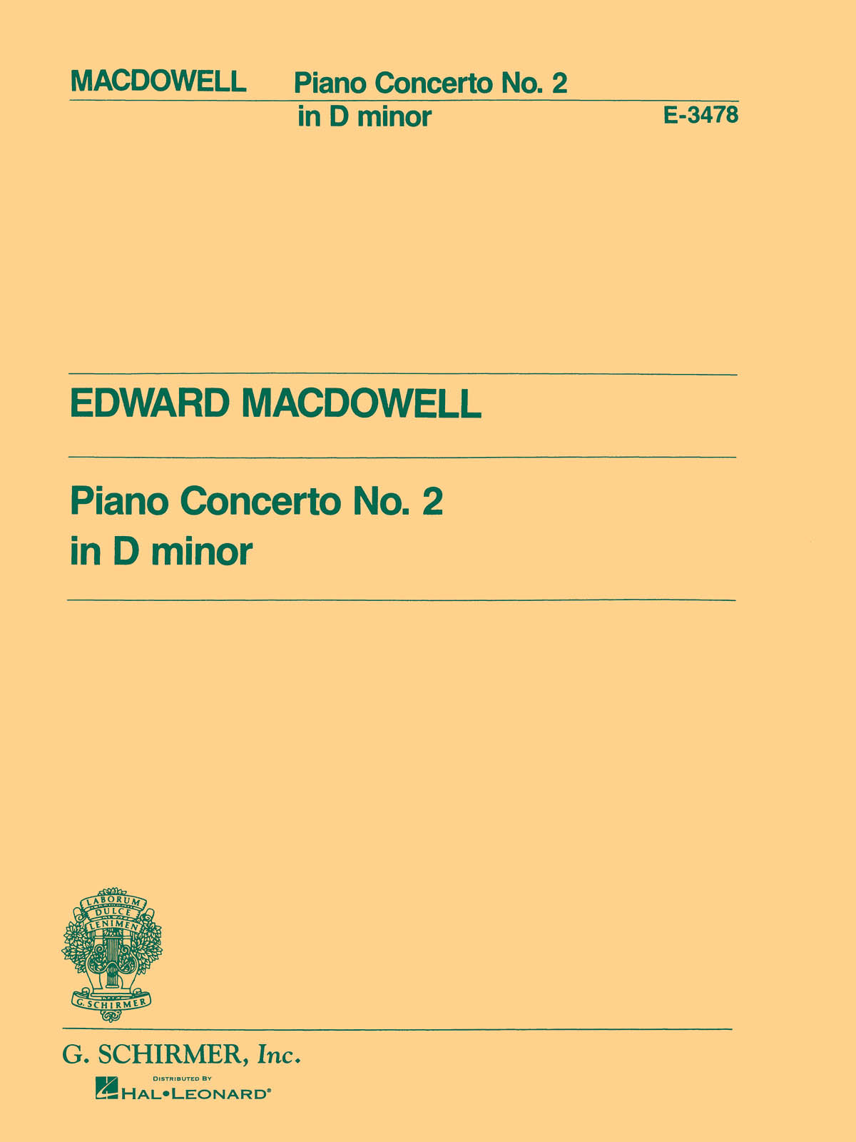 MacDowell: Piano Concerto No.2 In D Minor