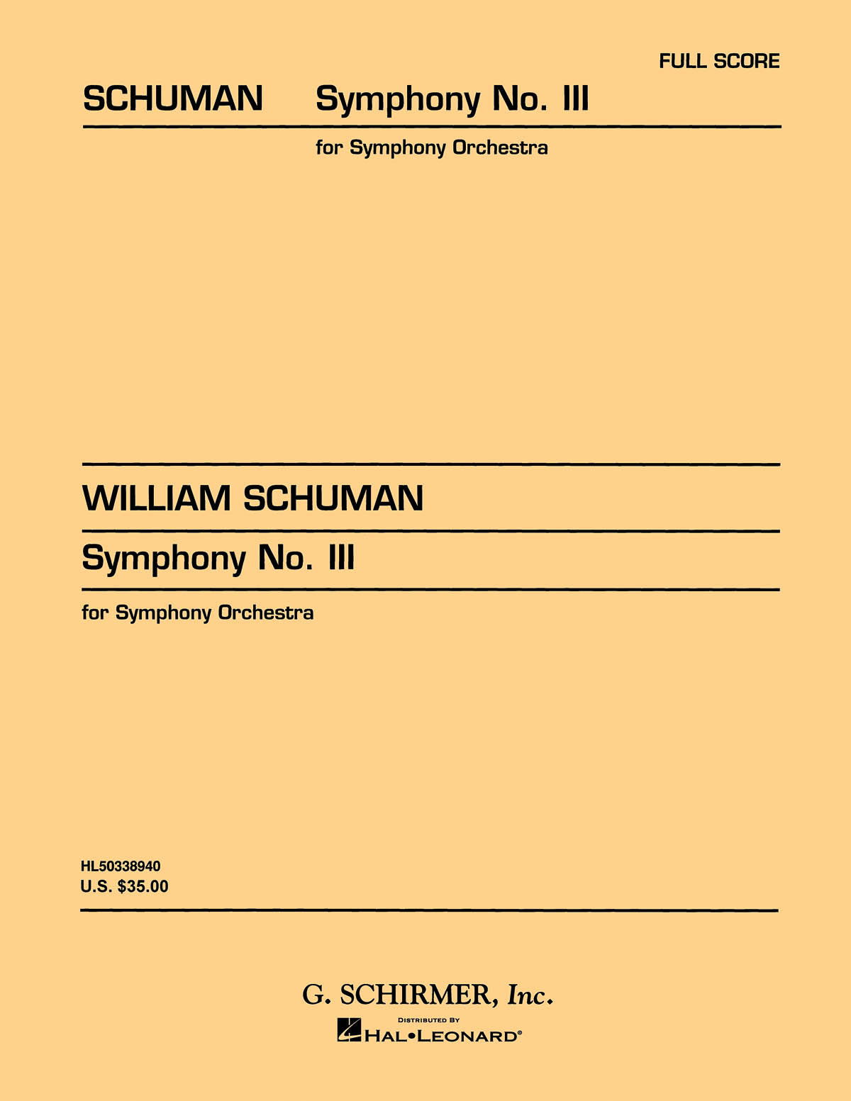 Schuman: Symphony No. 3