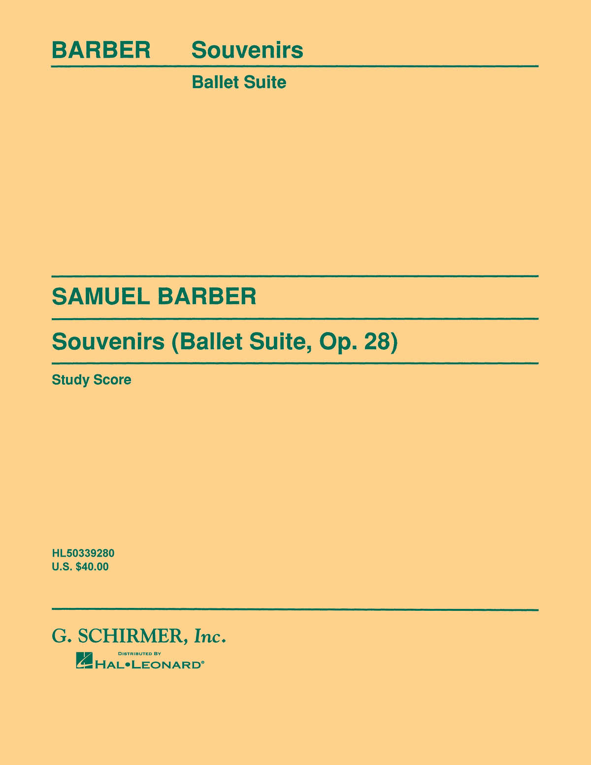 Barber: Souvenirs Ballet Suite, Op. 28 (Original)