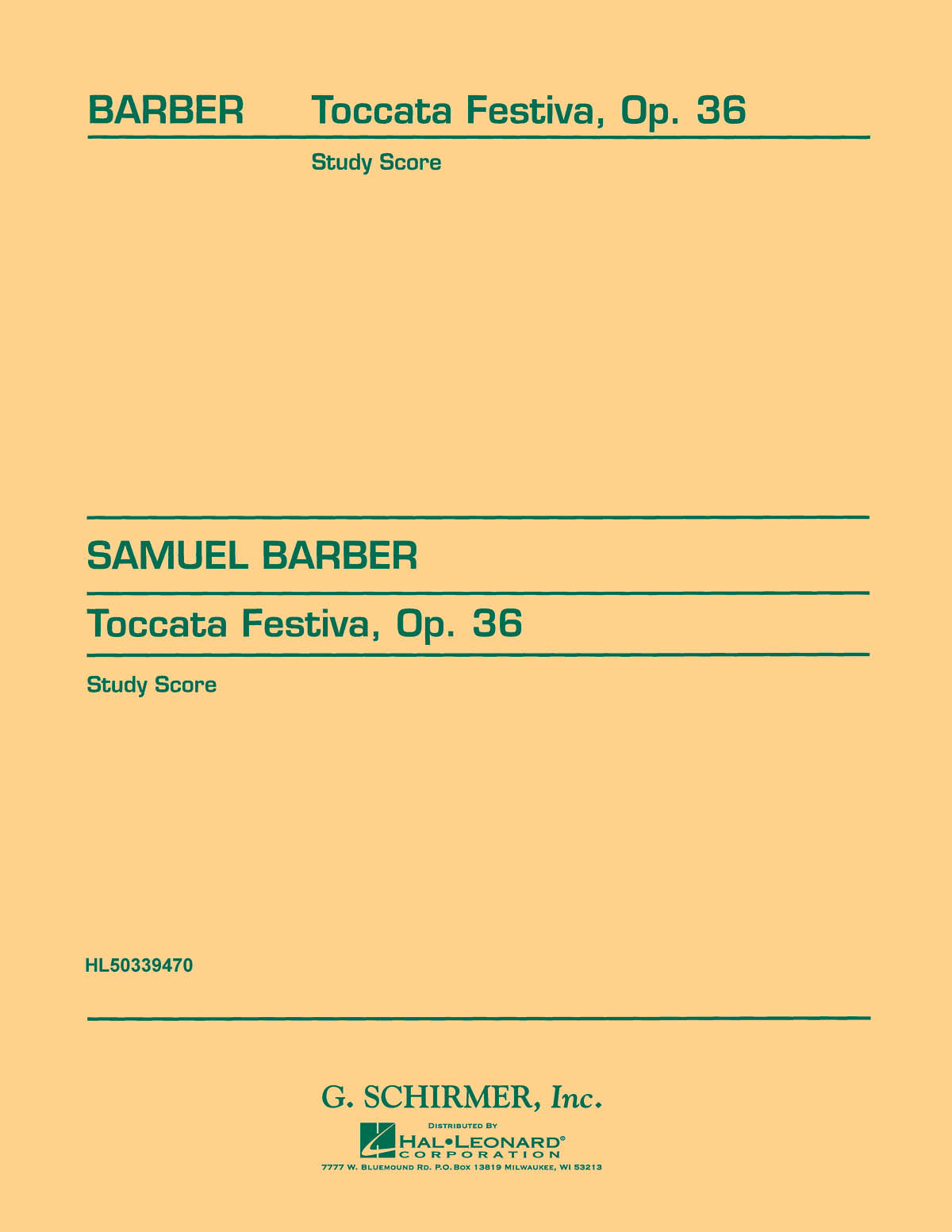 Barber: Toccata Festiva, Op. 36
