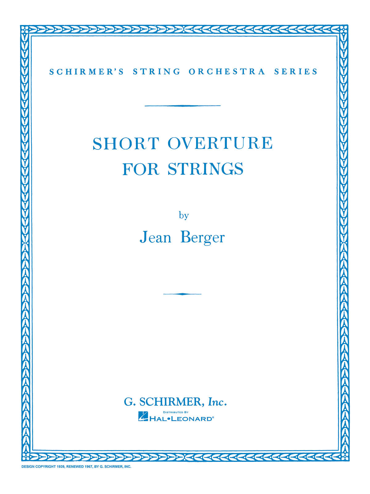 Berger: Short Overture for Strings