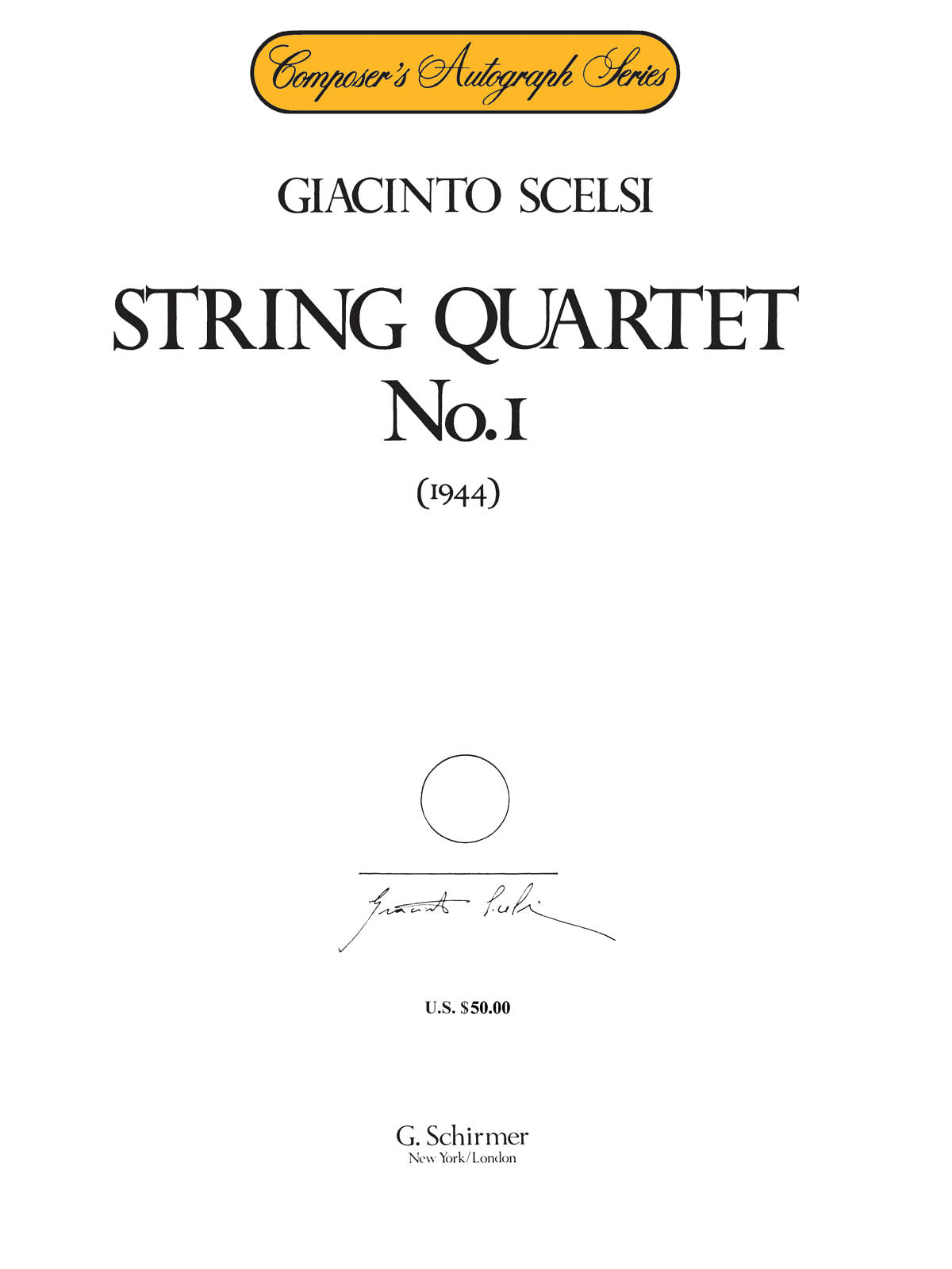 Scelsi: String Quartet No. 1 (1944)