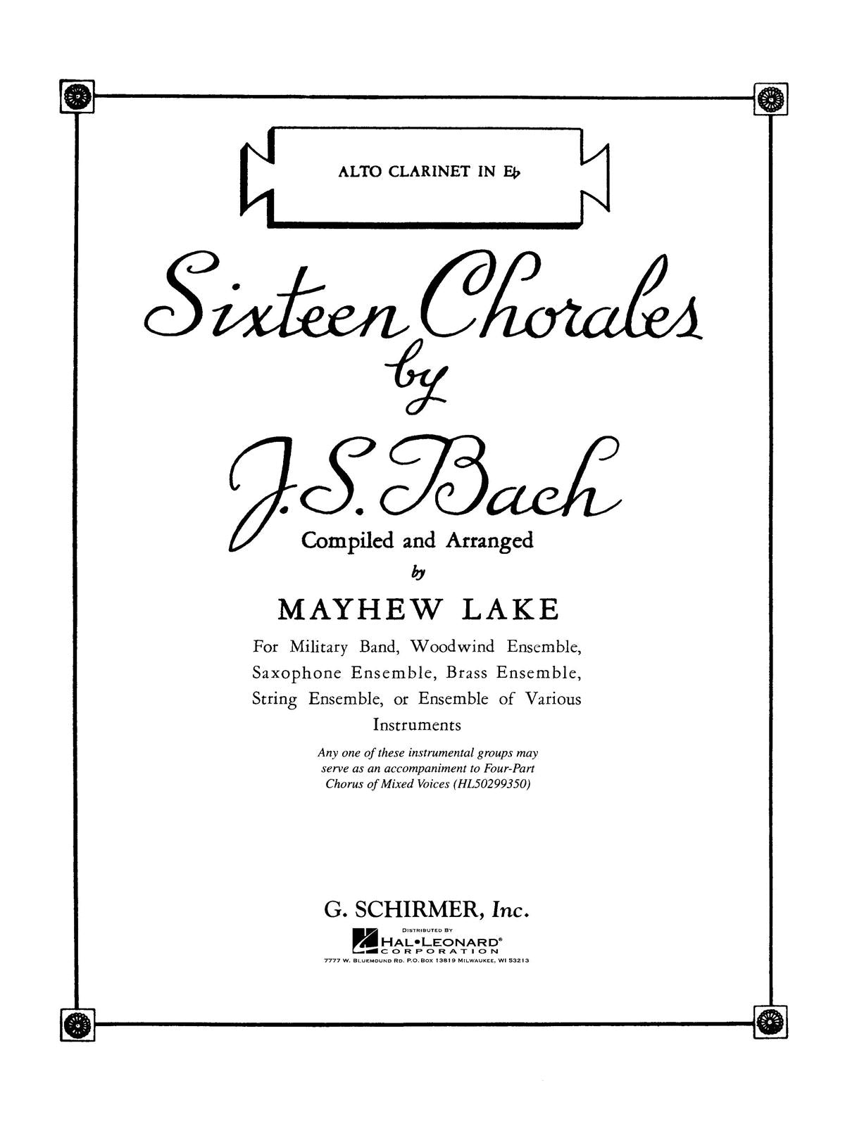 Bach: Sixteen Chorales