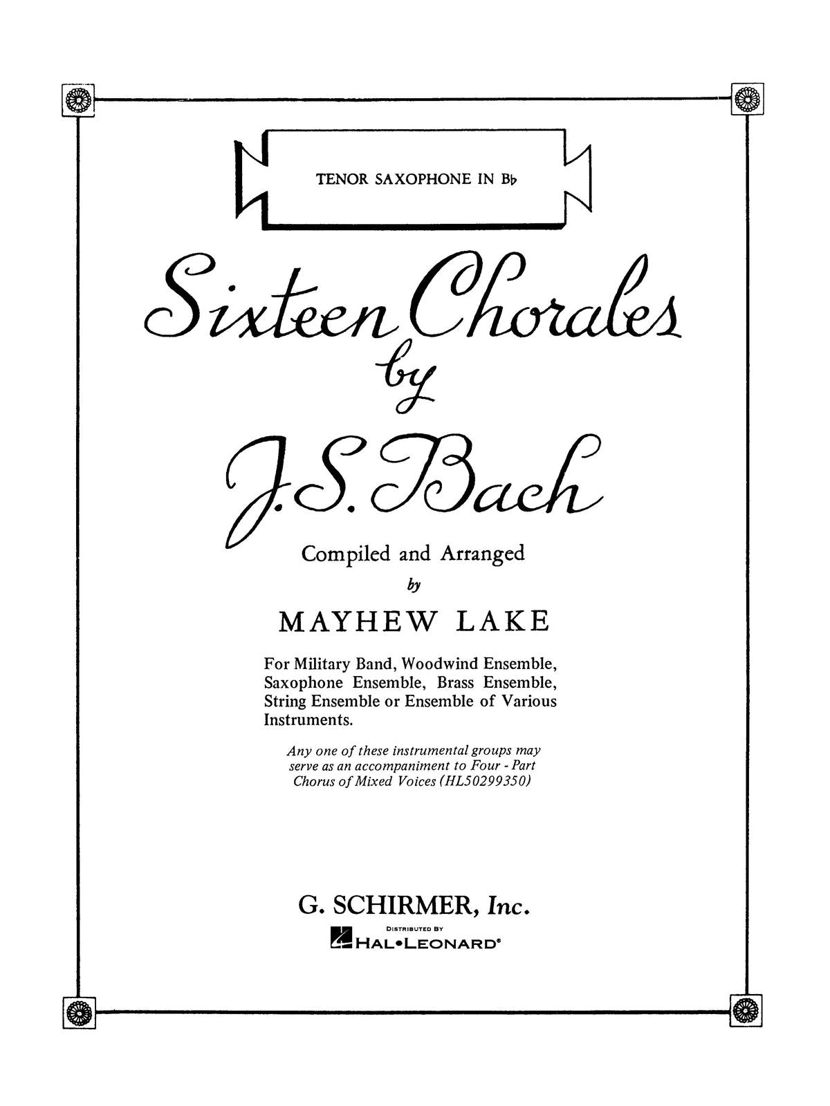 Bach: Sixteen Chorales
