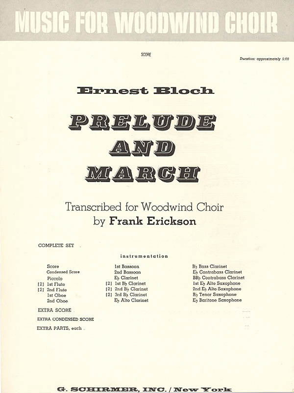 Prelude And March - Full Score