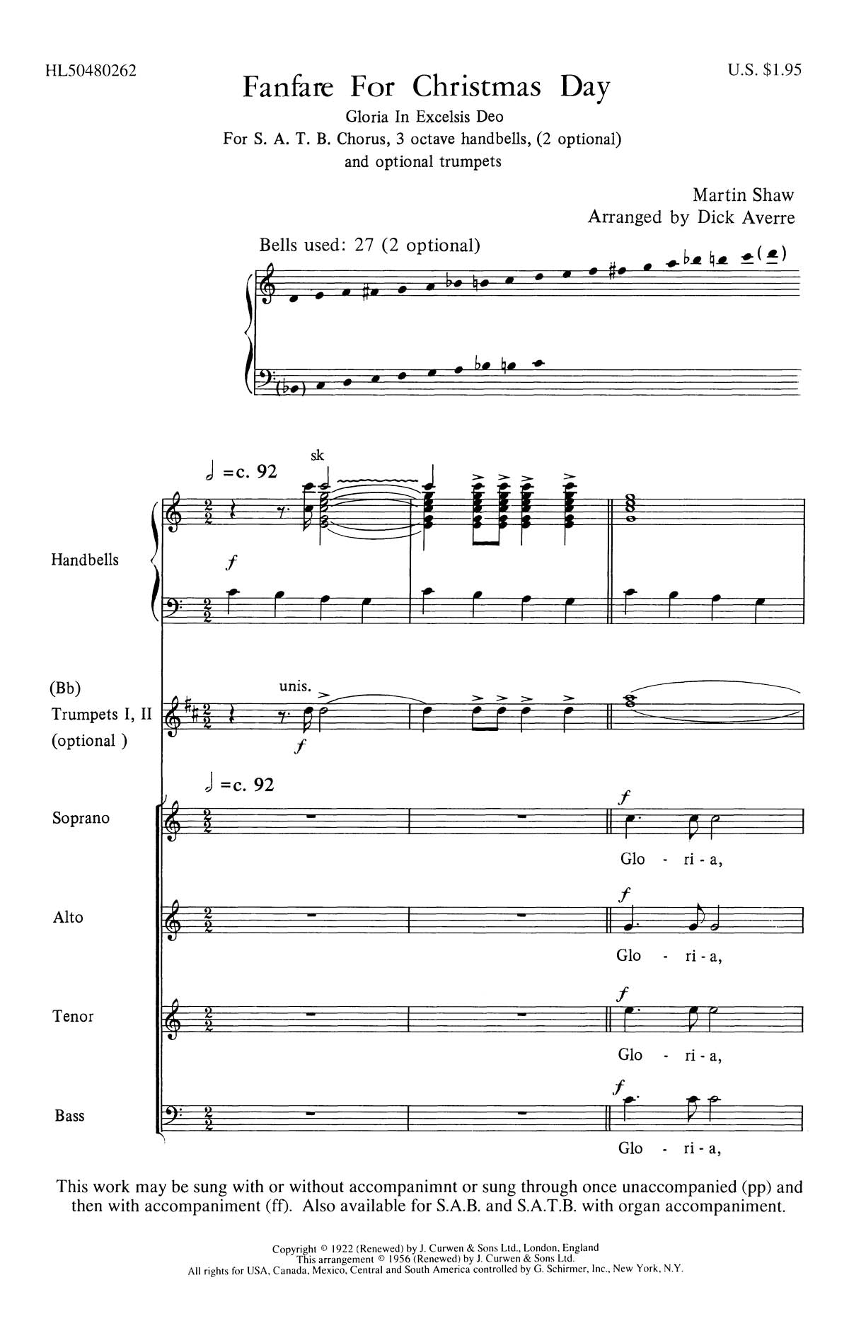 Shaw: Fanfare For Christmas Dy