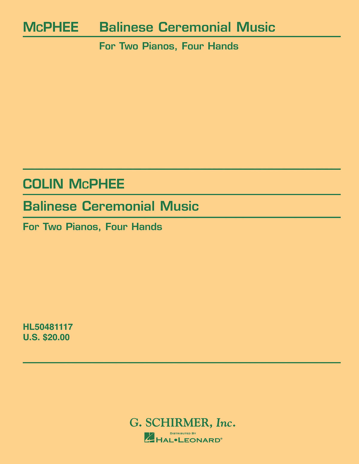 McPhee: Balinese Ceremonial Music In Three Movements