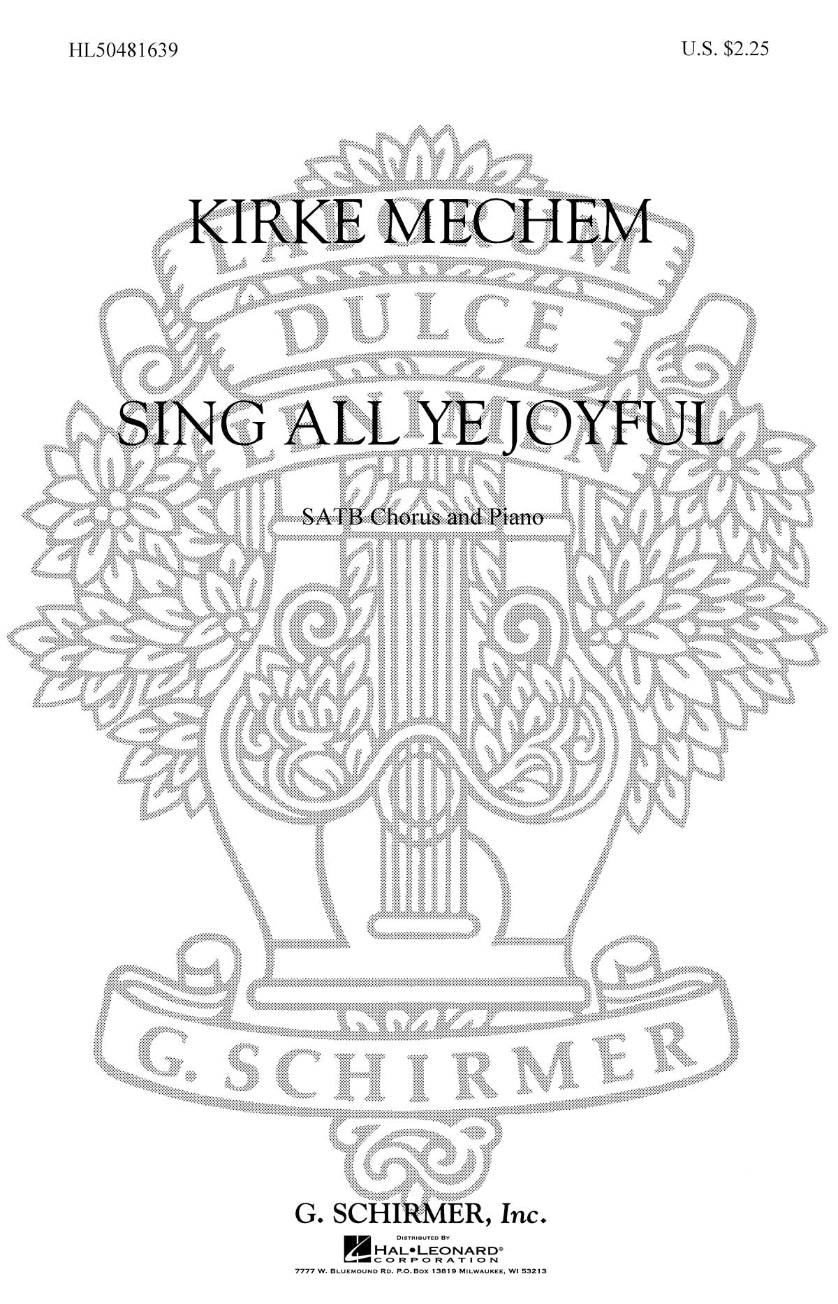 Mechem: Sing All Ye Joyful - Piano