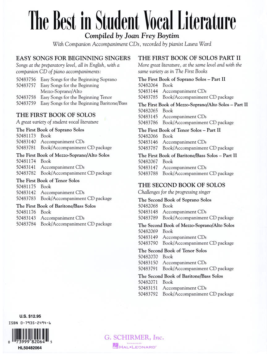 The First Book of Soprano Solos - Part II