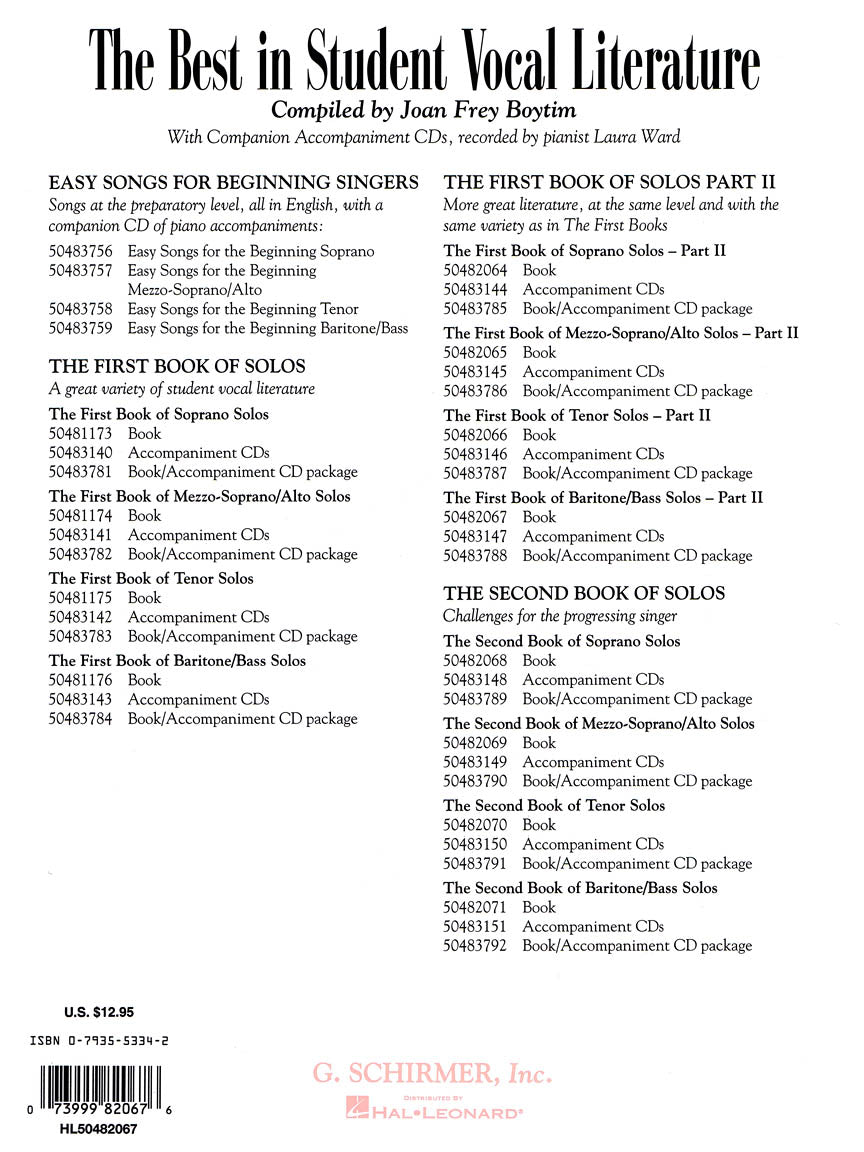 The First Book of Baritone/Bass Solos - Part II