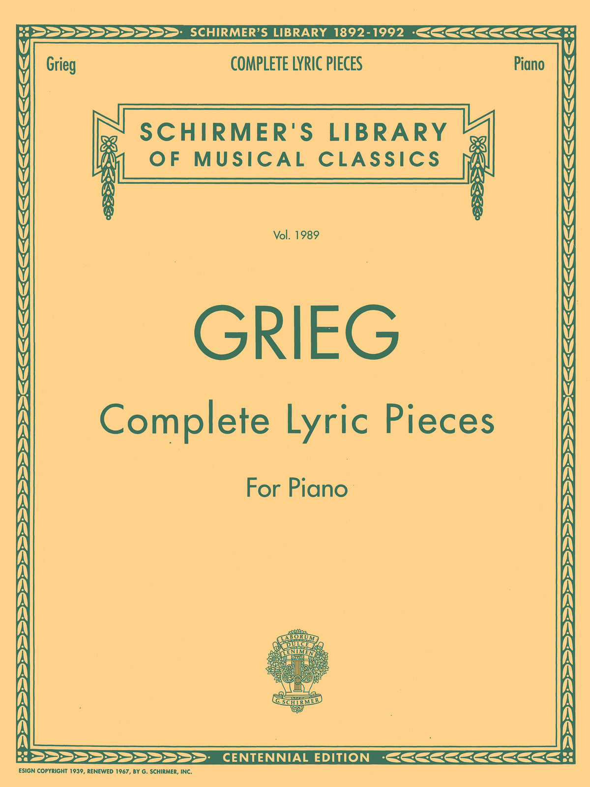 Grieg: Complete Lyric Pieces For Piano