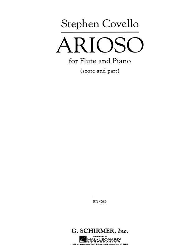 Covello: Arioso for Flute and Piano