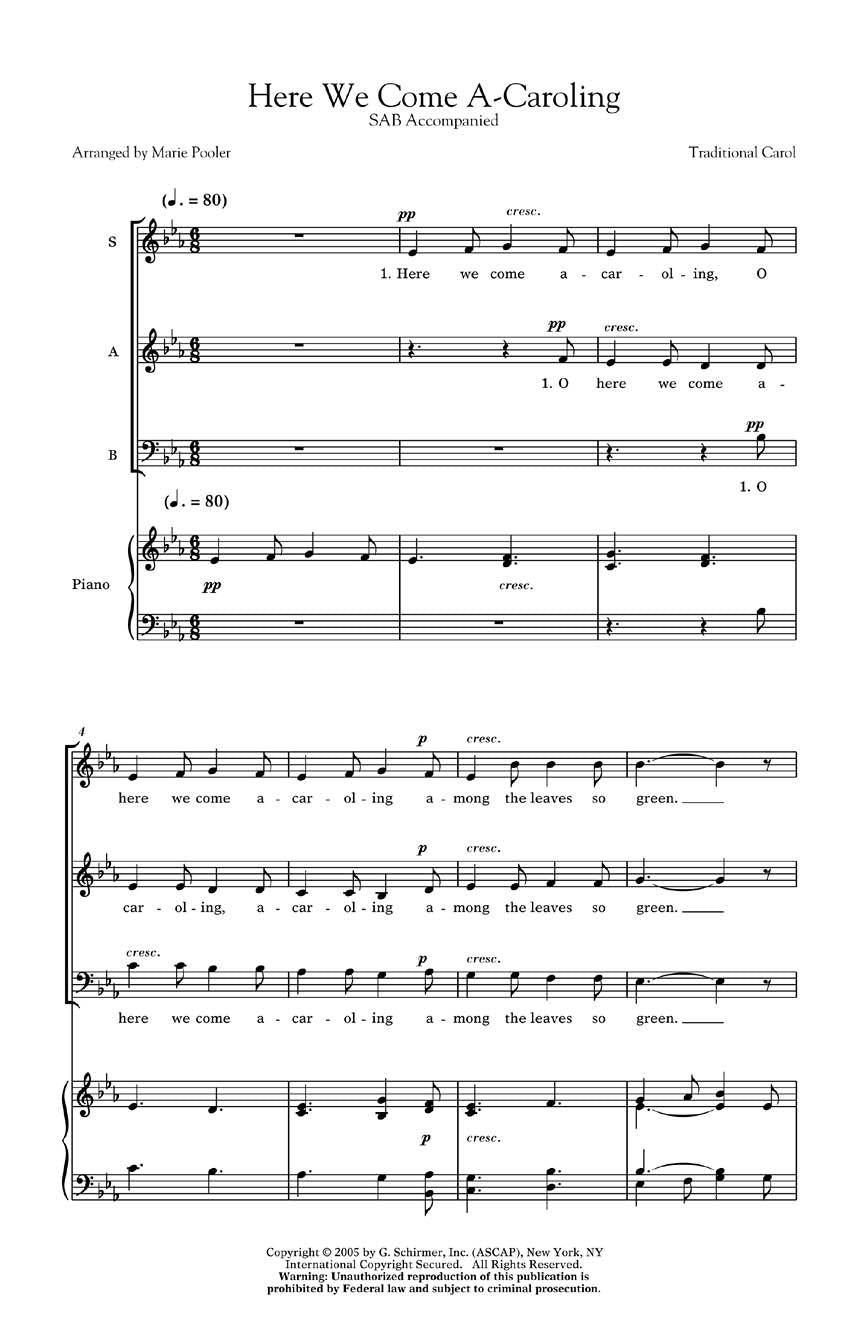 Traditional: Here We Come A-Caroling