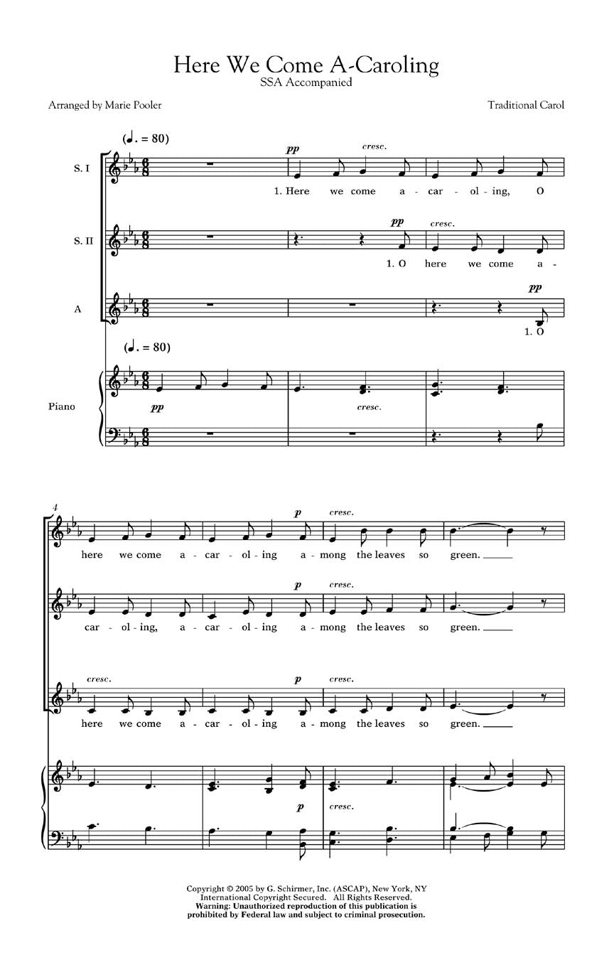 Traditional: Here We Come A-Caroling